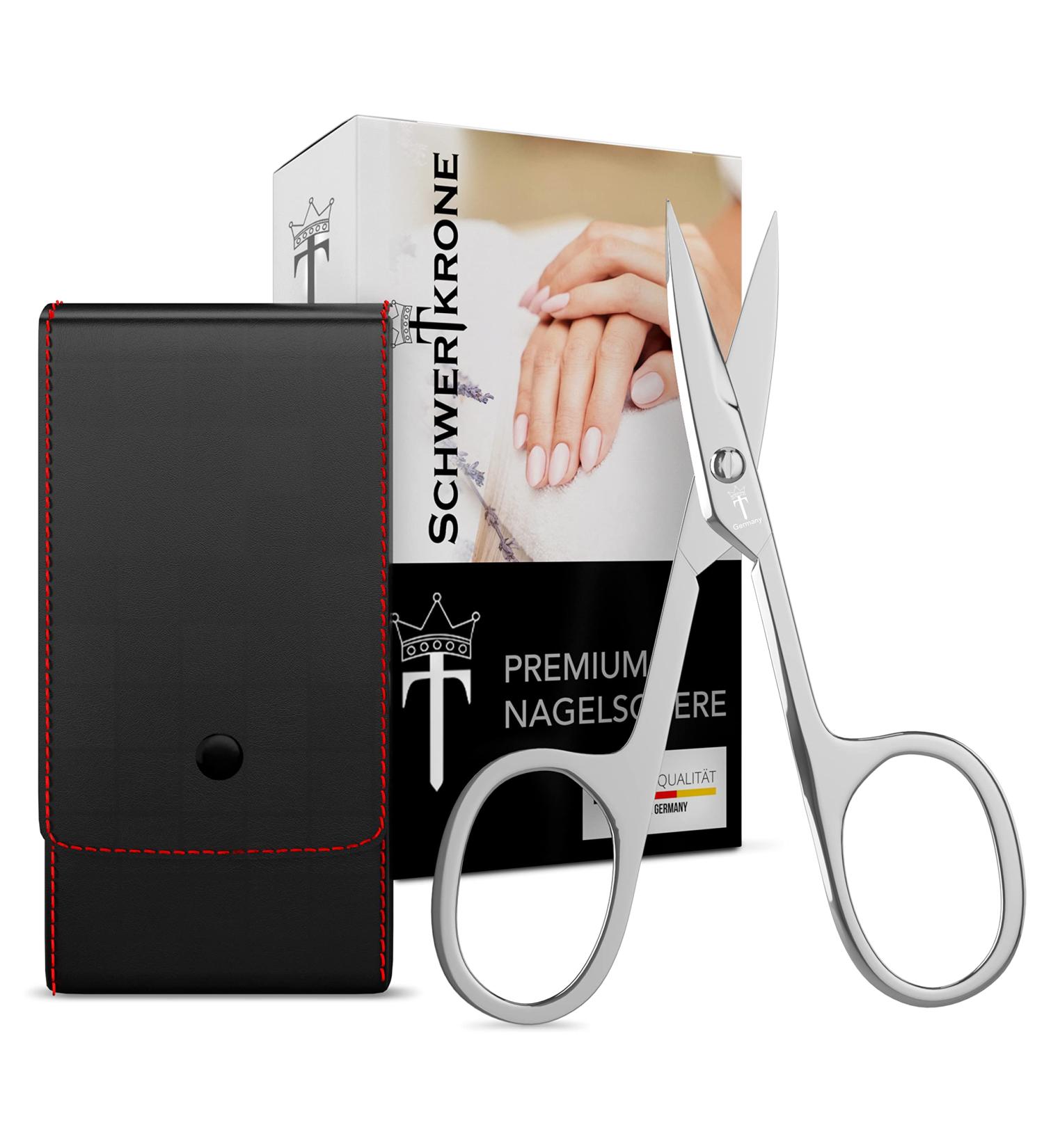 Schwertkrone Nail Scissors - Premium German Quality with Silver Case | International Shipping Available - Buy Online on SooperMarket.com