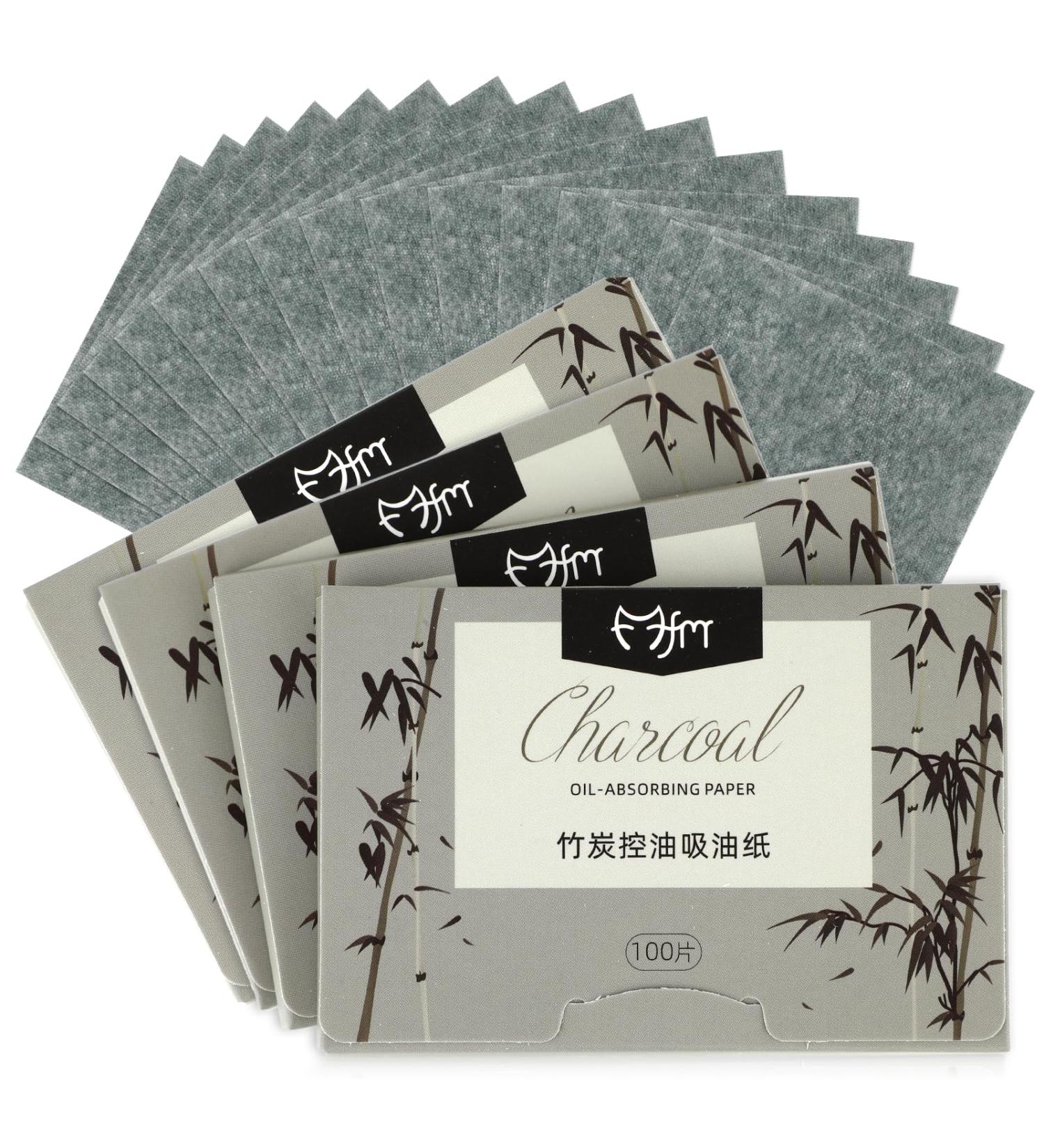 Sibba Natural Oil Blotting Sheets - 400 Counts Portable Bamboo Charcoal Facial Oil Control & Makeup Refresher - Ideal for Travel & Clean Skin - Buy Online on SooperMarket.com