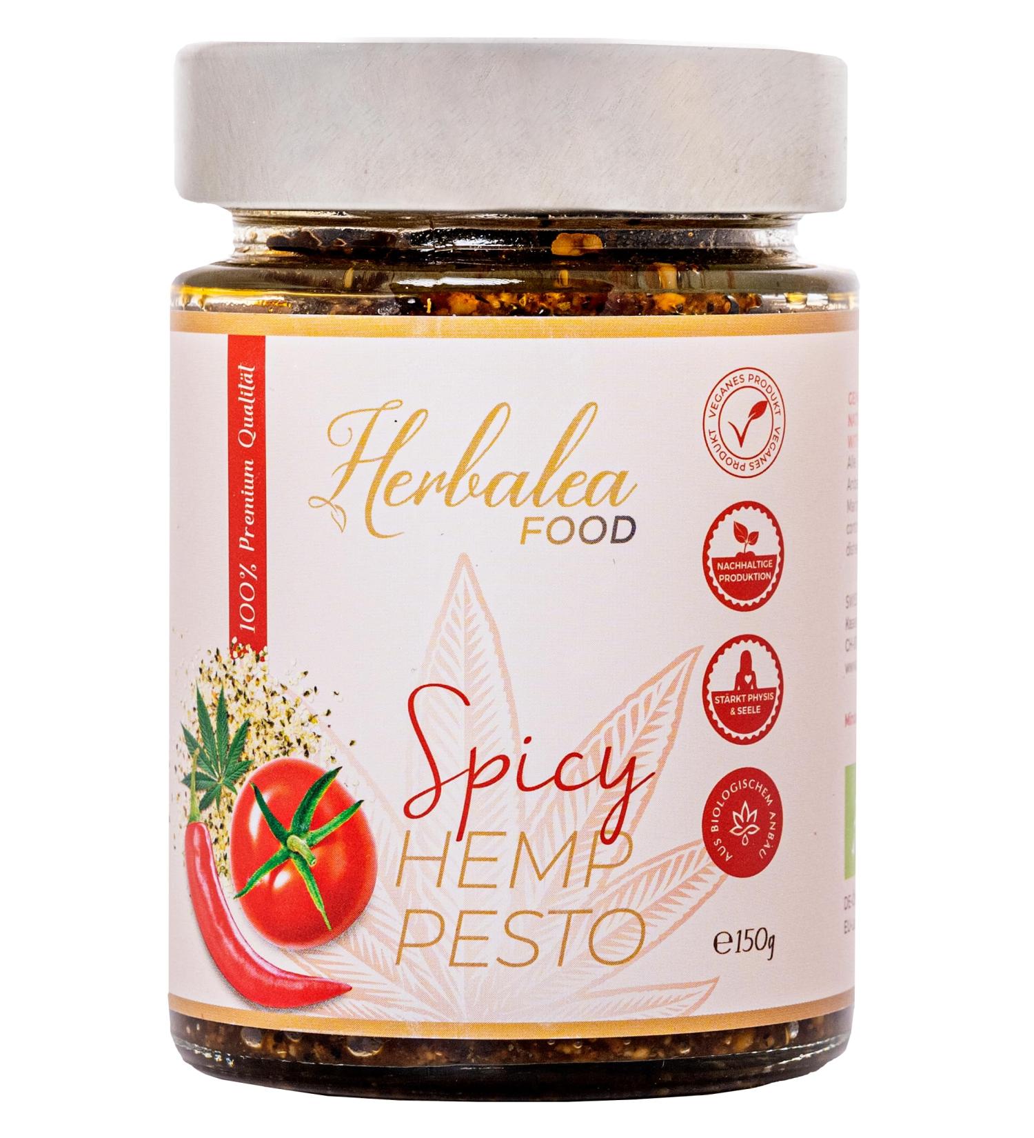Herbalea Organic Hemp Pesto Chilli 150 g Vegan Organic - Buy Online on SooperMarket.com