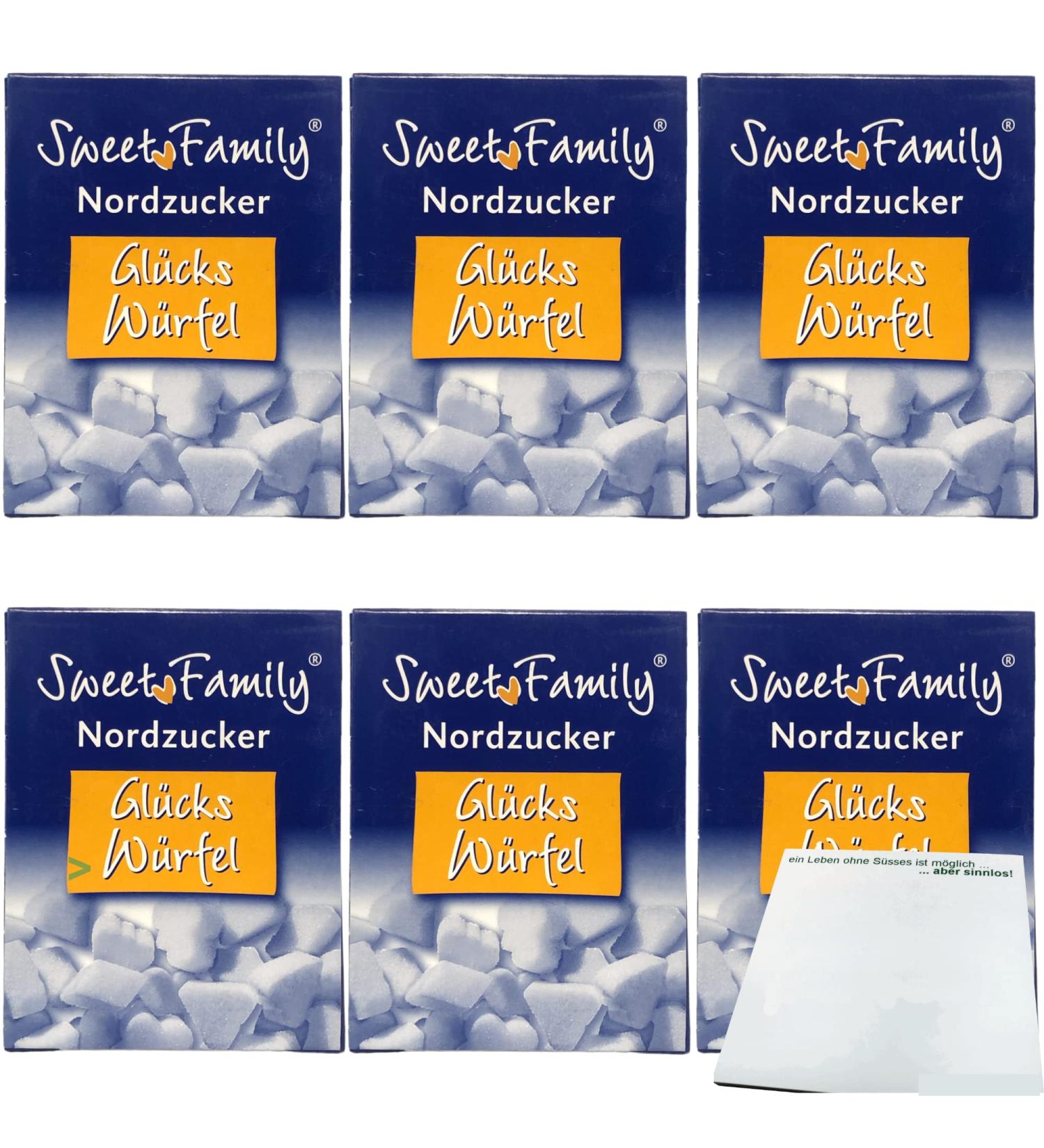Buy Nordzucker Sweet Family Lucky Cubes Sugar Cubes - Decorative Shapes Pack of 6 (6x500g) | International Shipping Available - Buy Online on SooperMarket.com