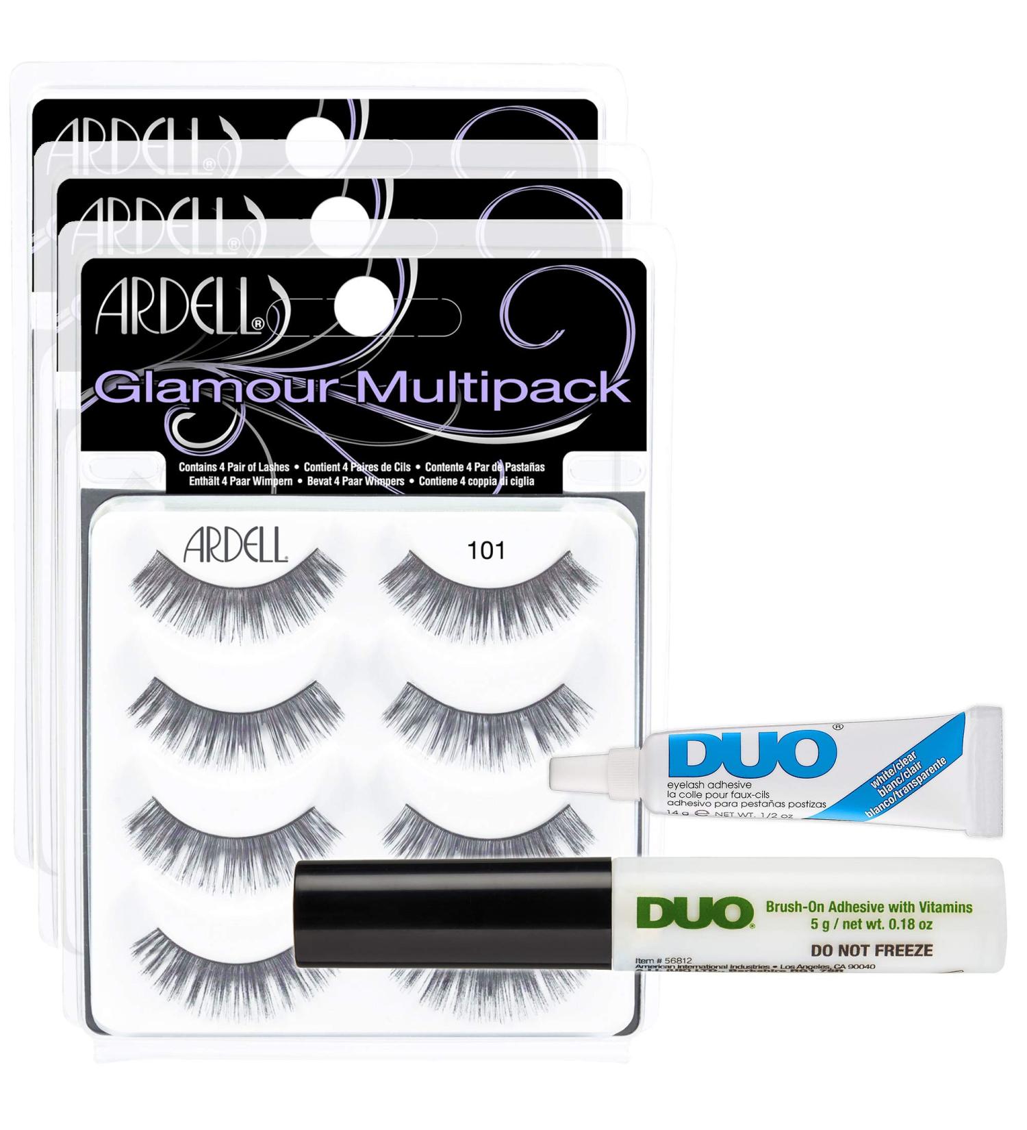 Ardell Multipack Lashes 101-12 pairs & duo Brush eyelash glue clear 2 Packs 5 Count - Buy Online on SooperMarket.com