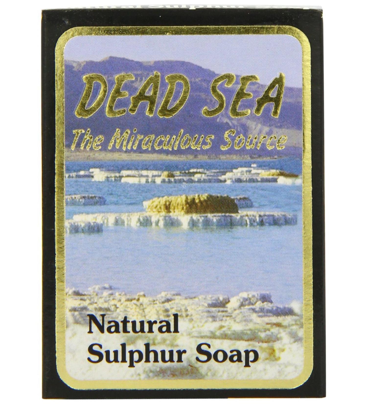 (Pack Of 3) Natural Sulphur Soap | MALKI DEAD SEA SOAPS - 100% Na