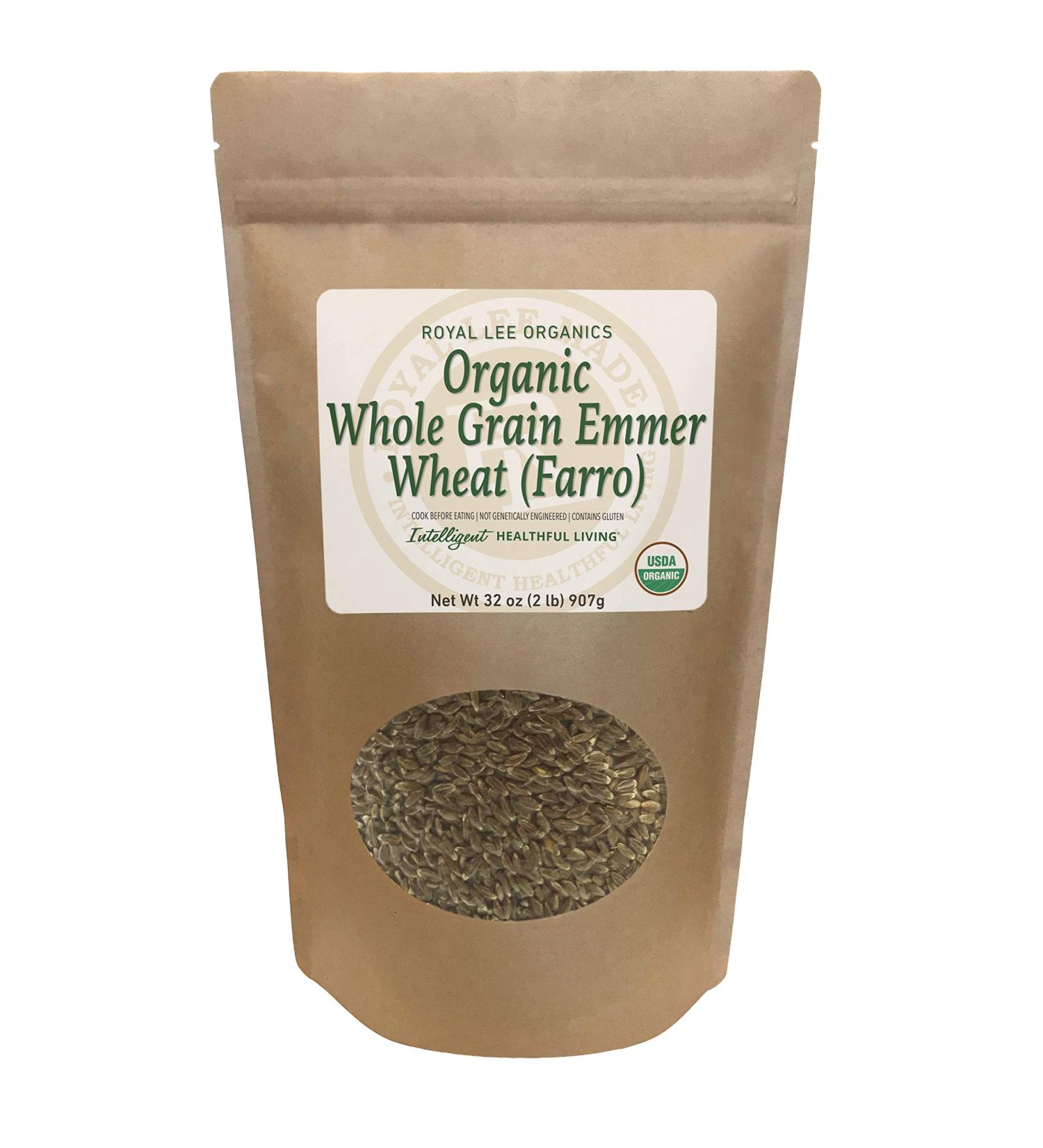 Royal Lee Organics Emmer Grain - 2lbs Pack - Organic Whole Grain - Buy Online on SooperMarket.com