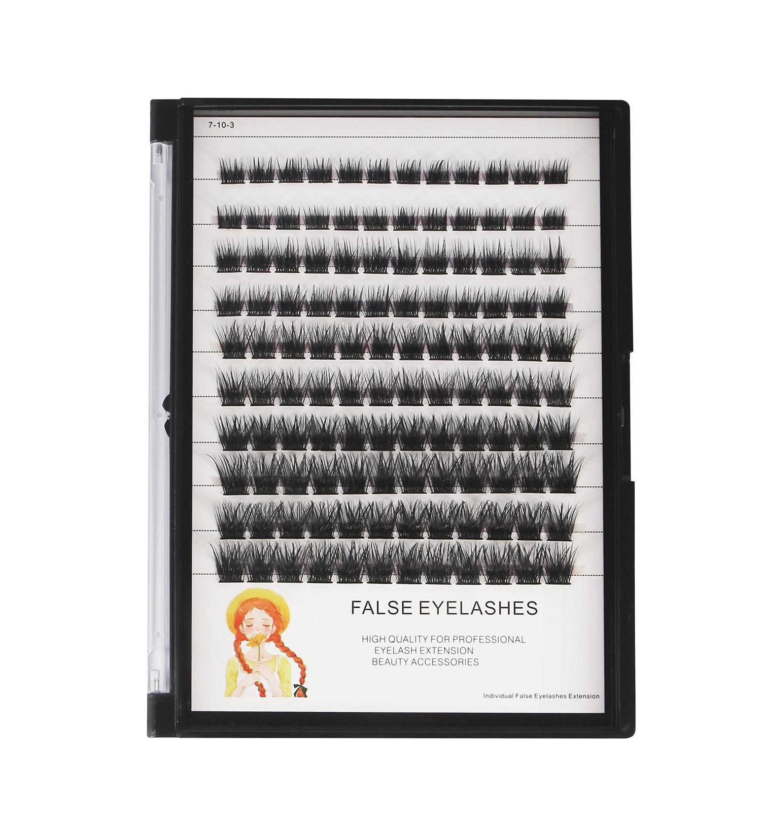 Bodermincer 120pcs Mixed Segment Cluster Individual Eyelashes - Professional Makeup Grafting Fake Eyelashes - 8-16mm Size Range - Buy Online on SooperMarket.com