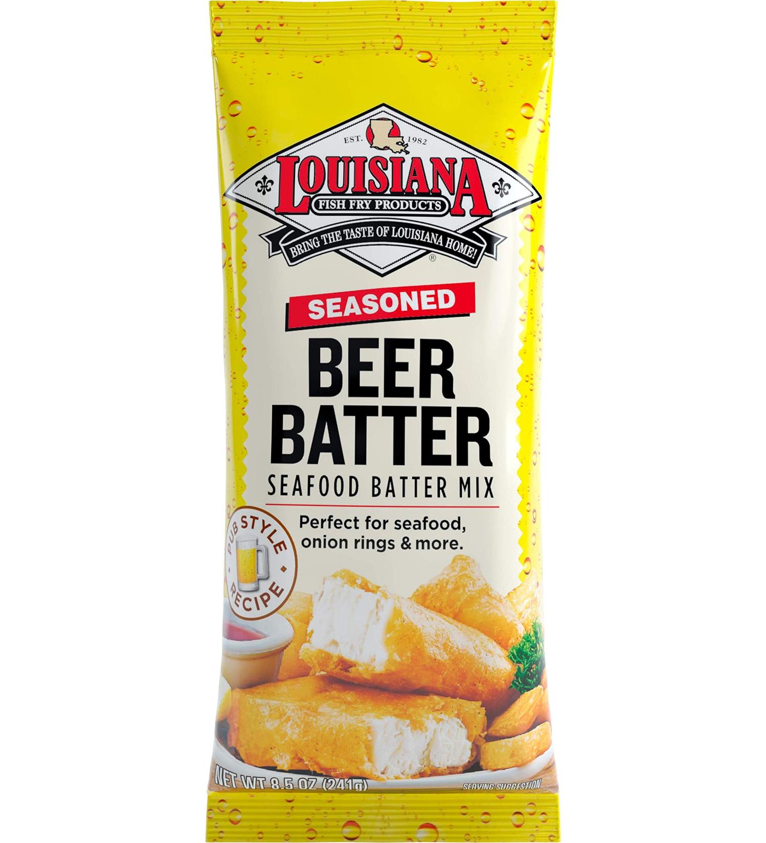 Louisiana Fish Fry Beer Batter Mix 8.5 oz (Pack of 4) Beer Batter Mix 8.5 Ounce (Pack of 4)