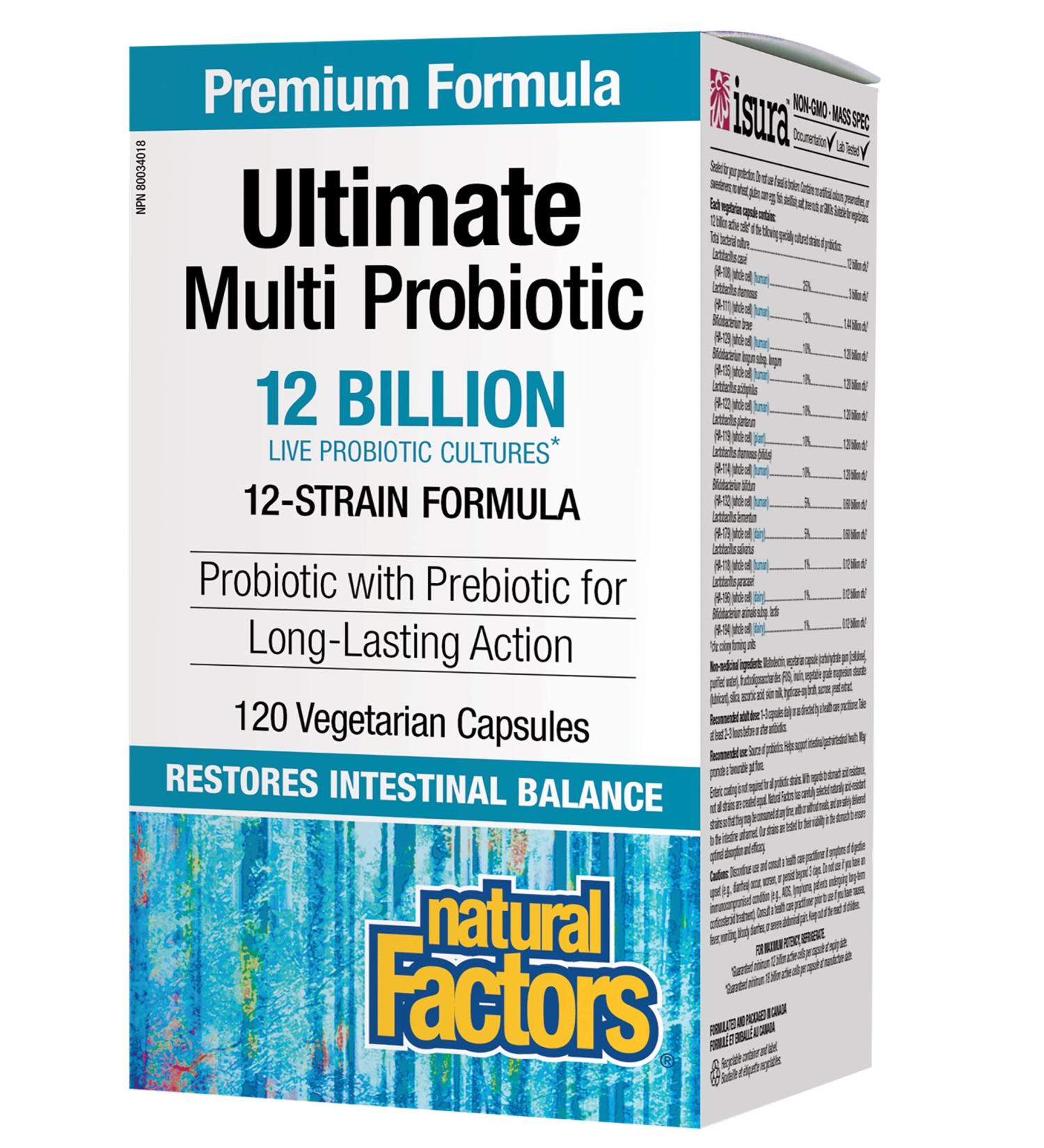 Natural Factors - Probiotic Ultimate Multi - 120 Vegetarian Capsules - Buy Online on SooperMarket.com