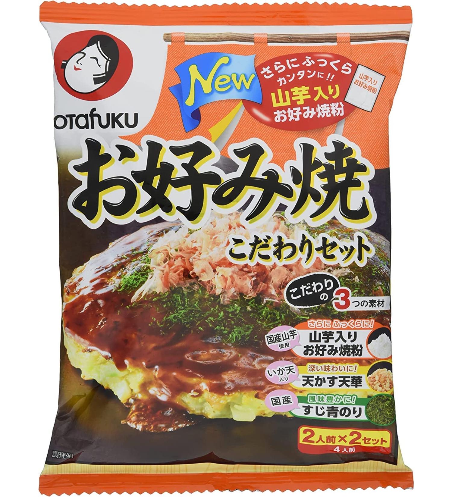 Otafuku Okonomiyaki Kit with Flour, Tenkasu Tempura Flakes, & Aonori Flakes - Buy Online on SooperMarket.com