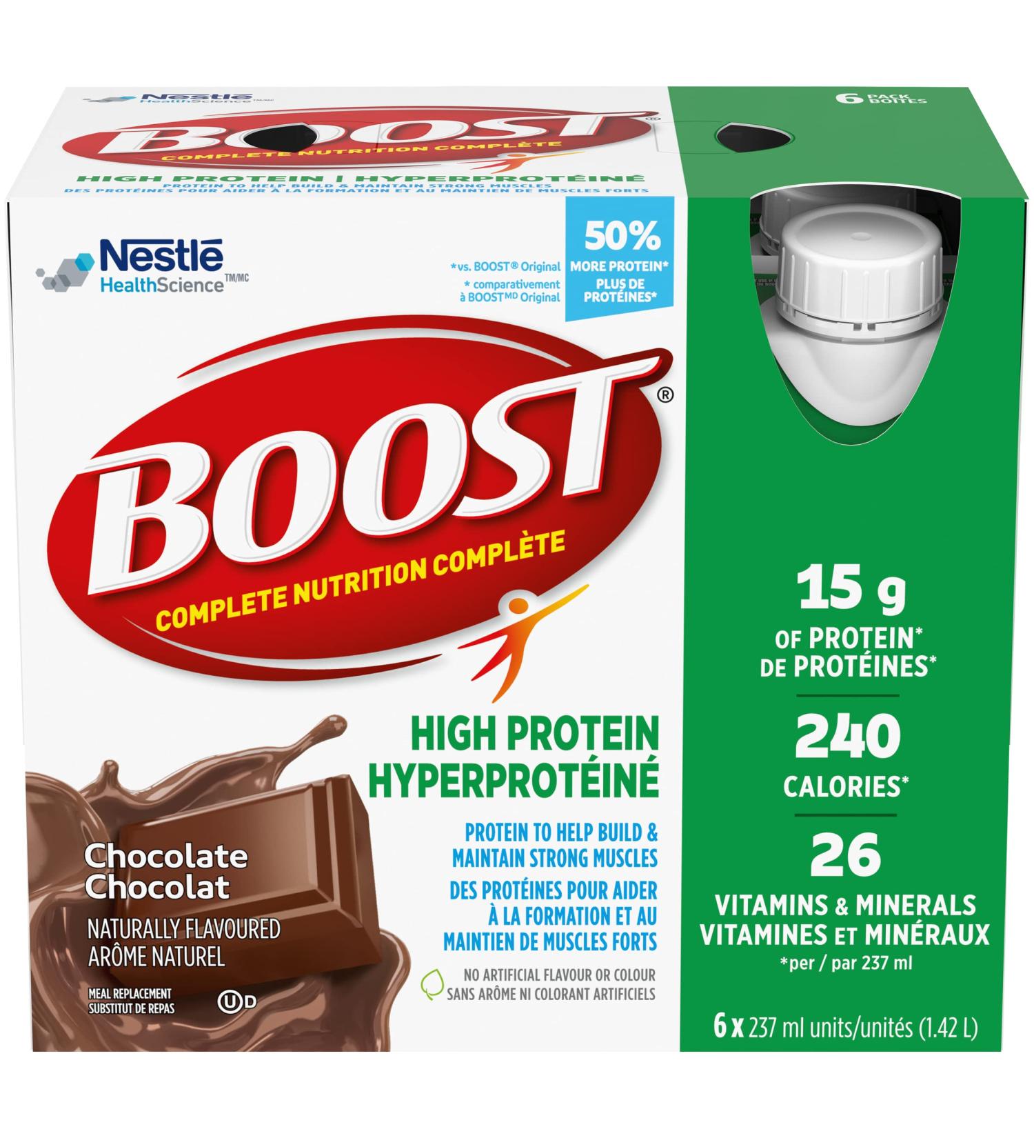 BOOST High Protein Meal Replacement Drink Chocolate 237 ml - Buy Online on SooperMarket.com