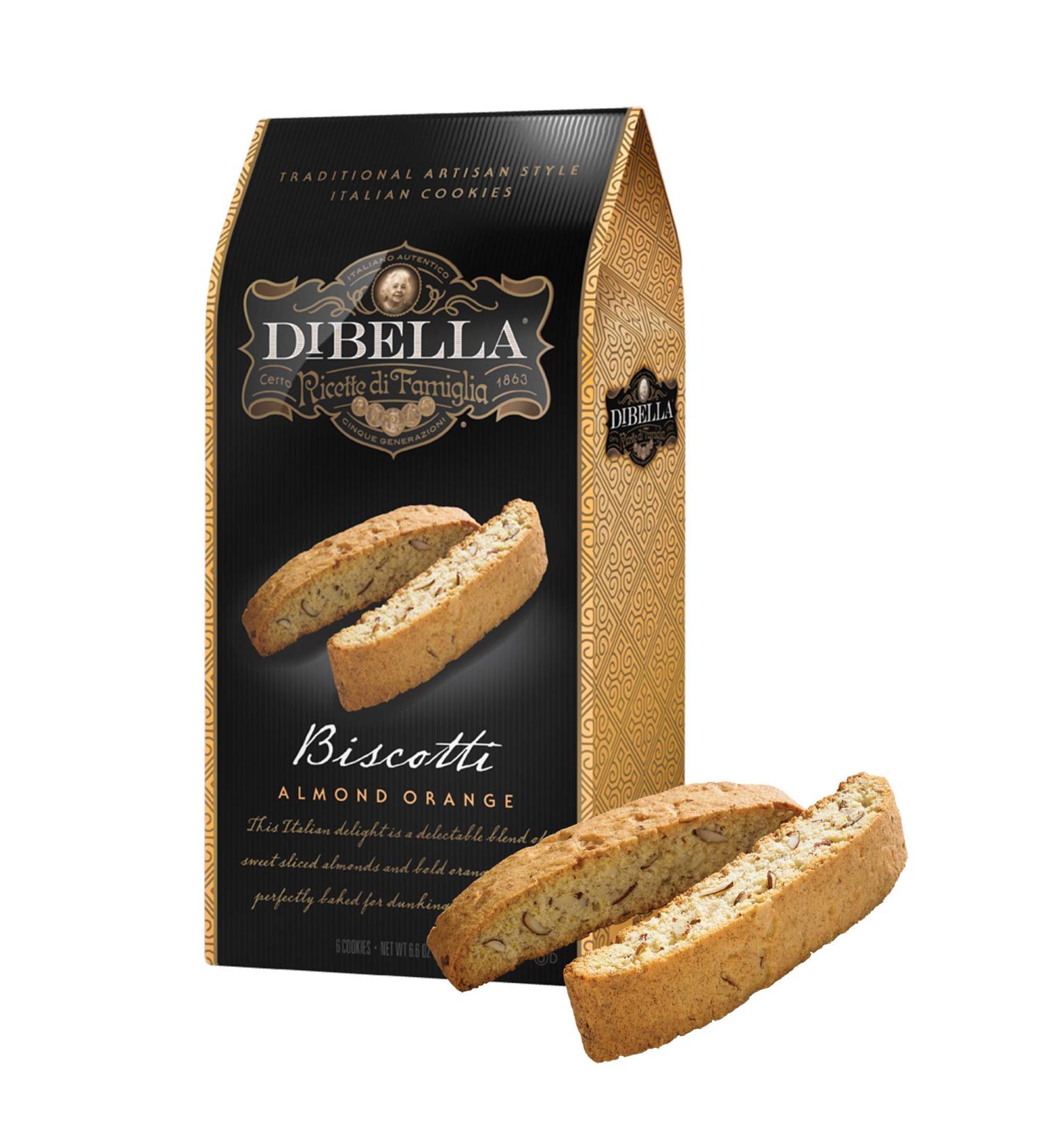 Dibella Almond Orange Biscotti - 6.6 Oz Gourmet Cantuccini Cookies - Buy Online on SooperMarket.com