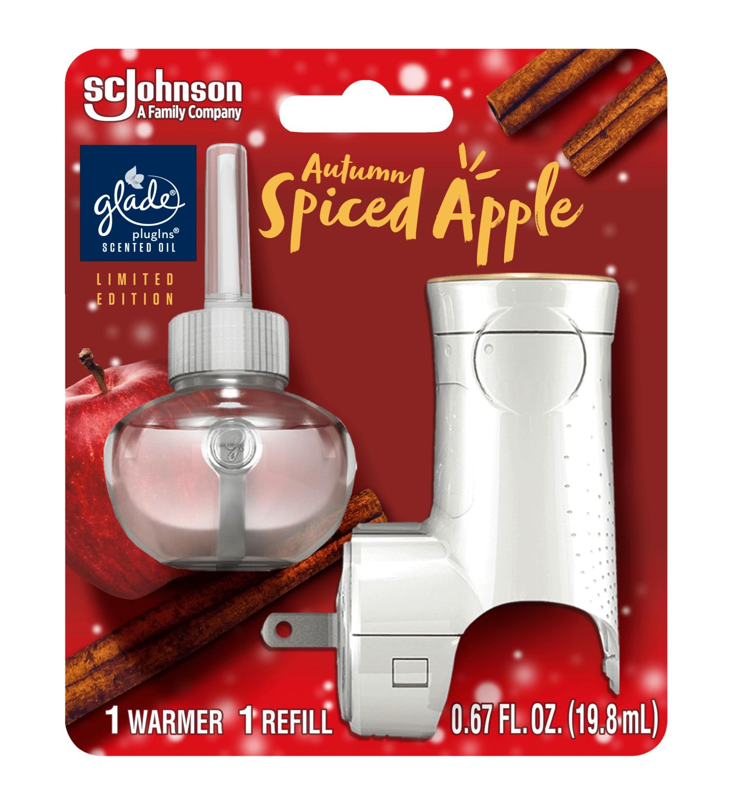 Buy Glade PlugIns Refills Air Freshener Starter Kit - Autumn Spiced Apple - Essential Oils for Home & Bathroom - International Shipping - Buy Online on SooperMarket.com