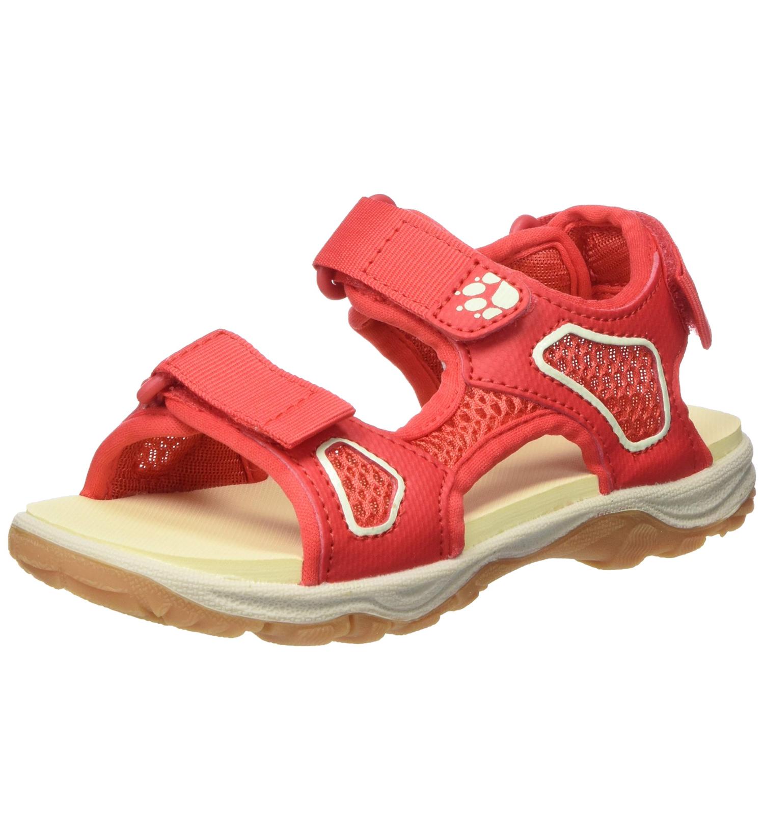 Jack Wolfskin Unisex Kids Taraco Beach K Sandal 32 EU - Red & Champagne | International Shipping Available - Buy Online on SooperMarket.com