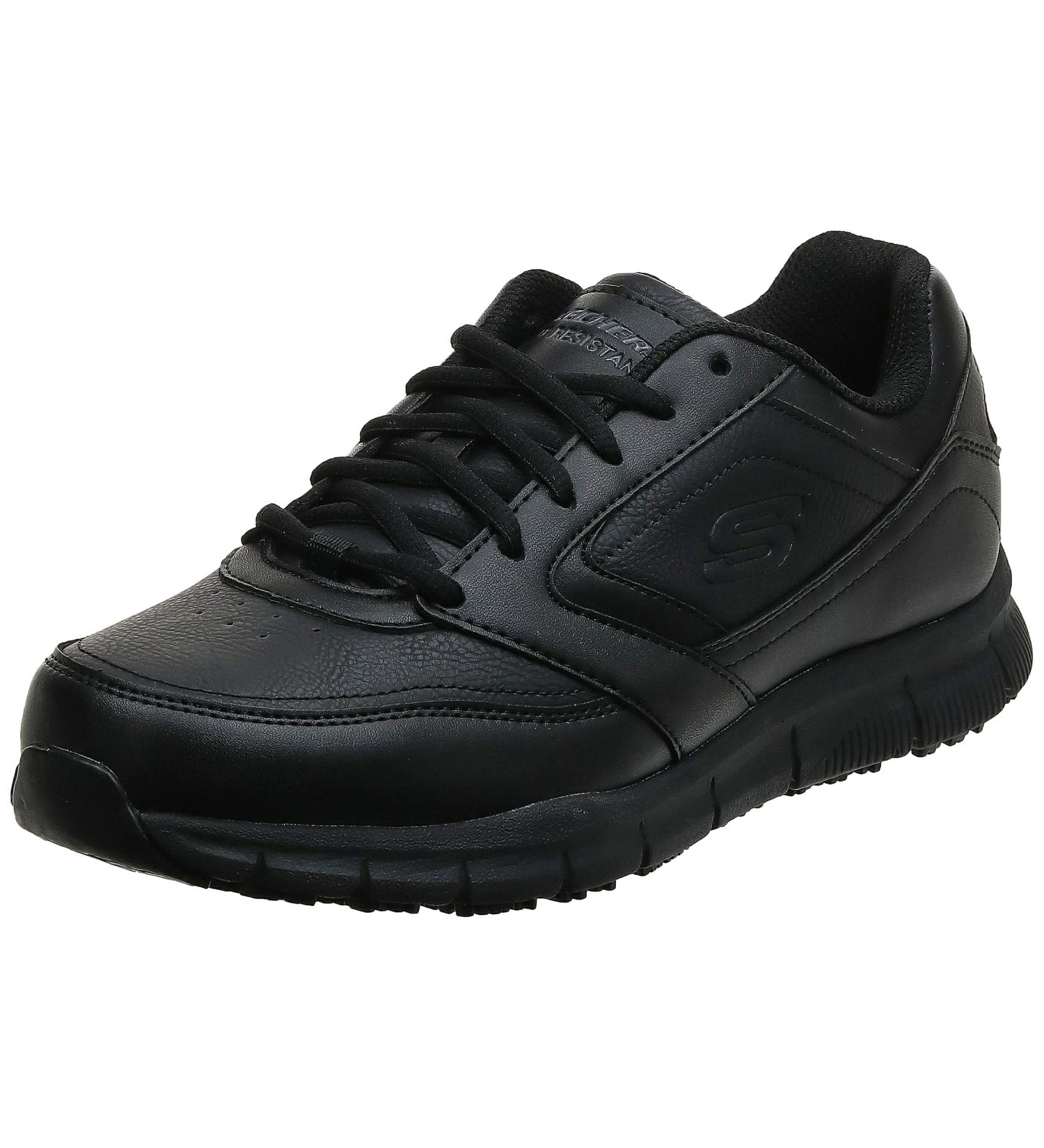 Skechers Men's Nampa Food Service Shoe 10.5 Black - Slip-Resistant Work Footwear - Buy Online on SooperMarket.com
