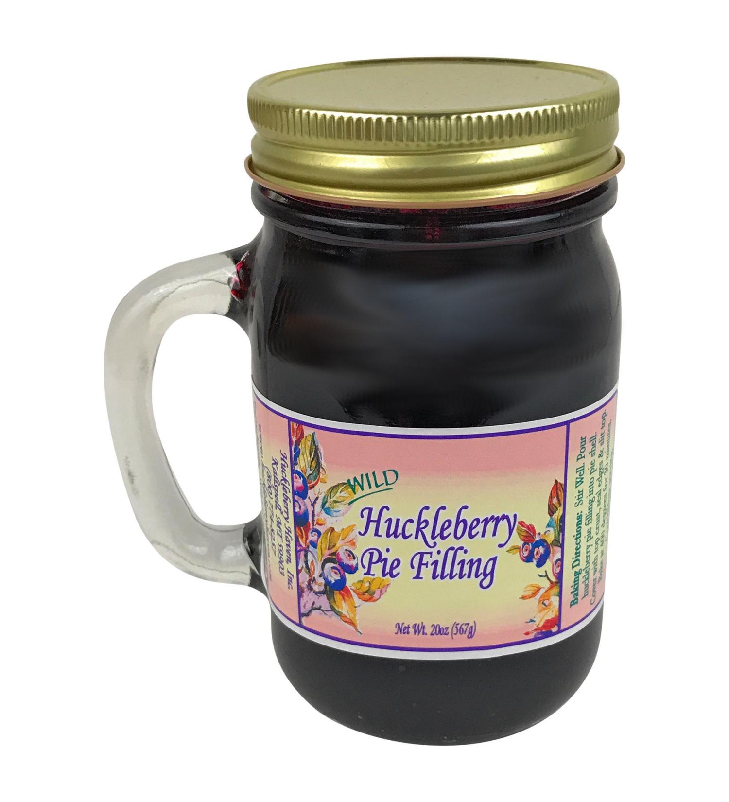 Wild Huckleberry Pie Filling from Huckleberry Haven Mountain cannery of Wild Berry Delicacies 20oz - Buy Online on SooperMarket.com