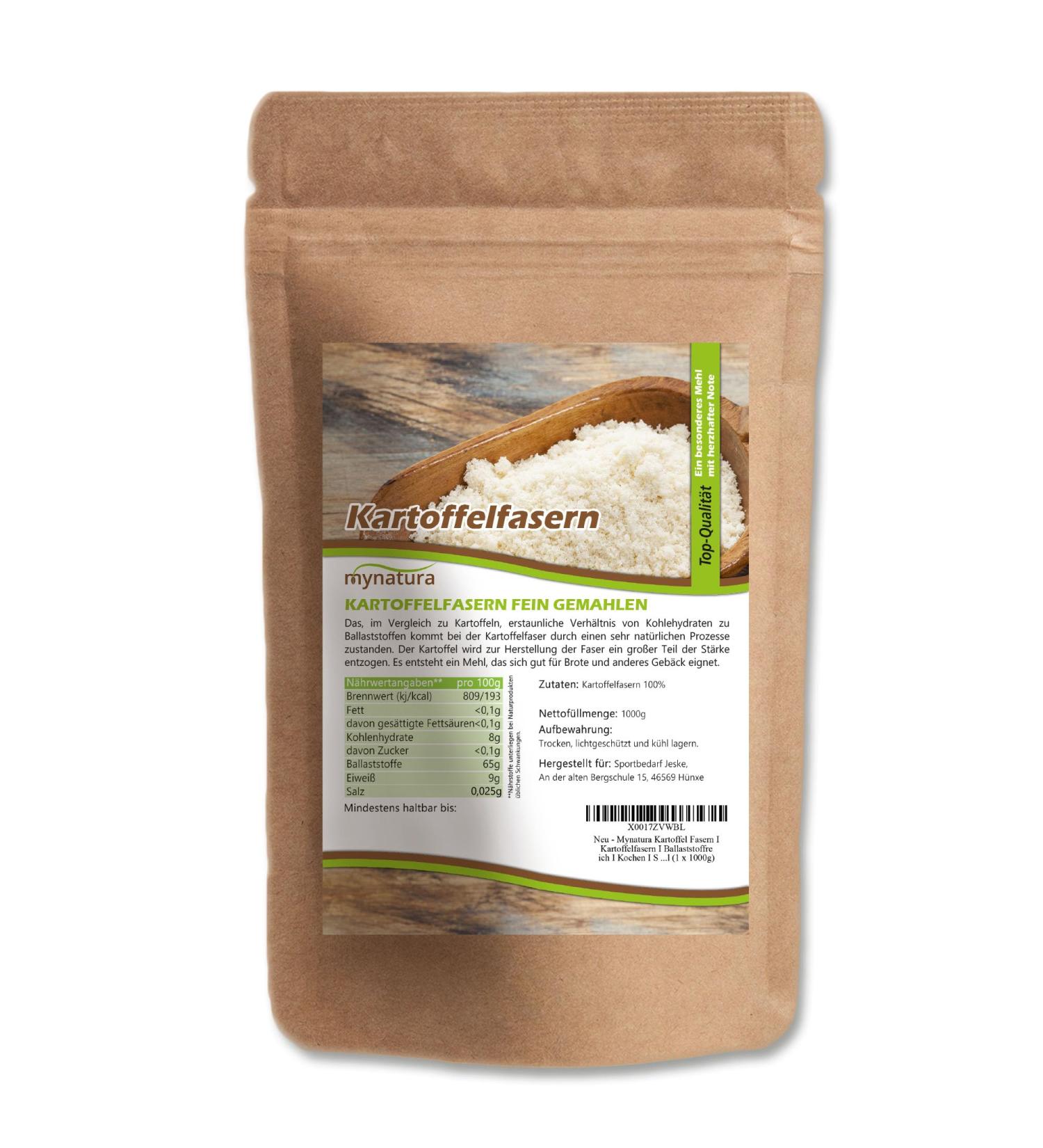 Mynatura Potato Fibers 1kg | Ideal for Soup & Potato Bread | High-Fiber Health Supplement - Buy Online on SooperMarket.com