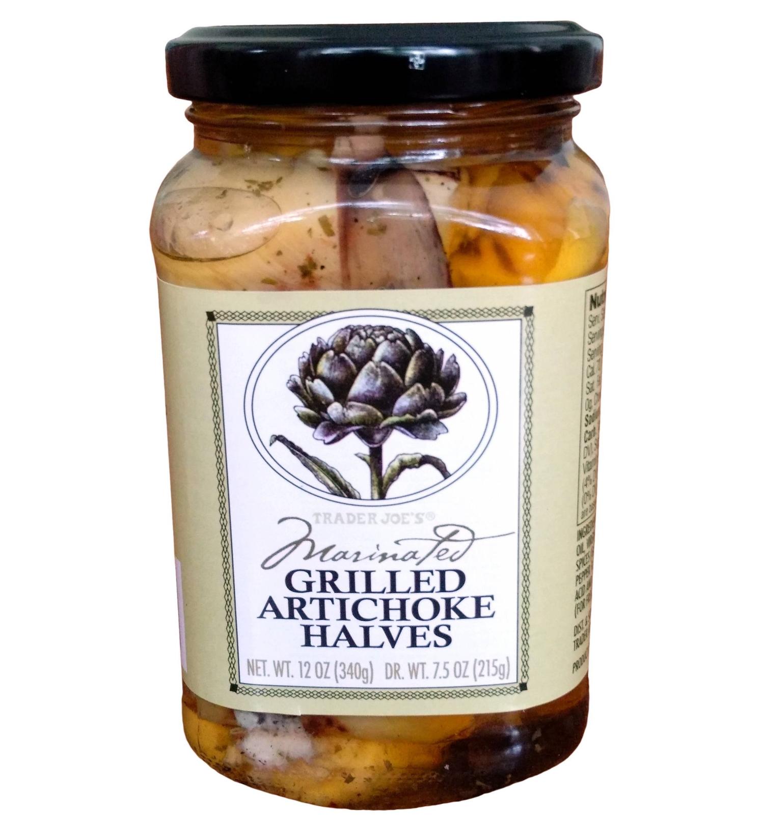 Trader Joe's Marinated Grilled Artichoke Halves - Delicious and Flavorful Mediterranean Appetizer - Buy Online on SooperMarket.com