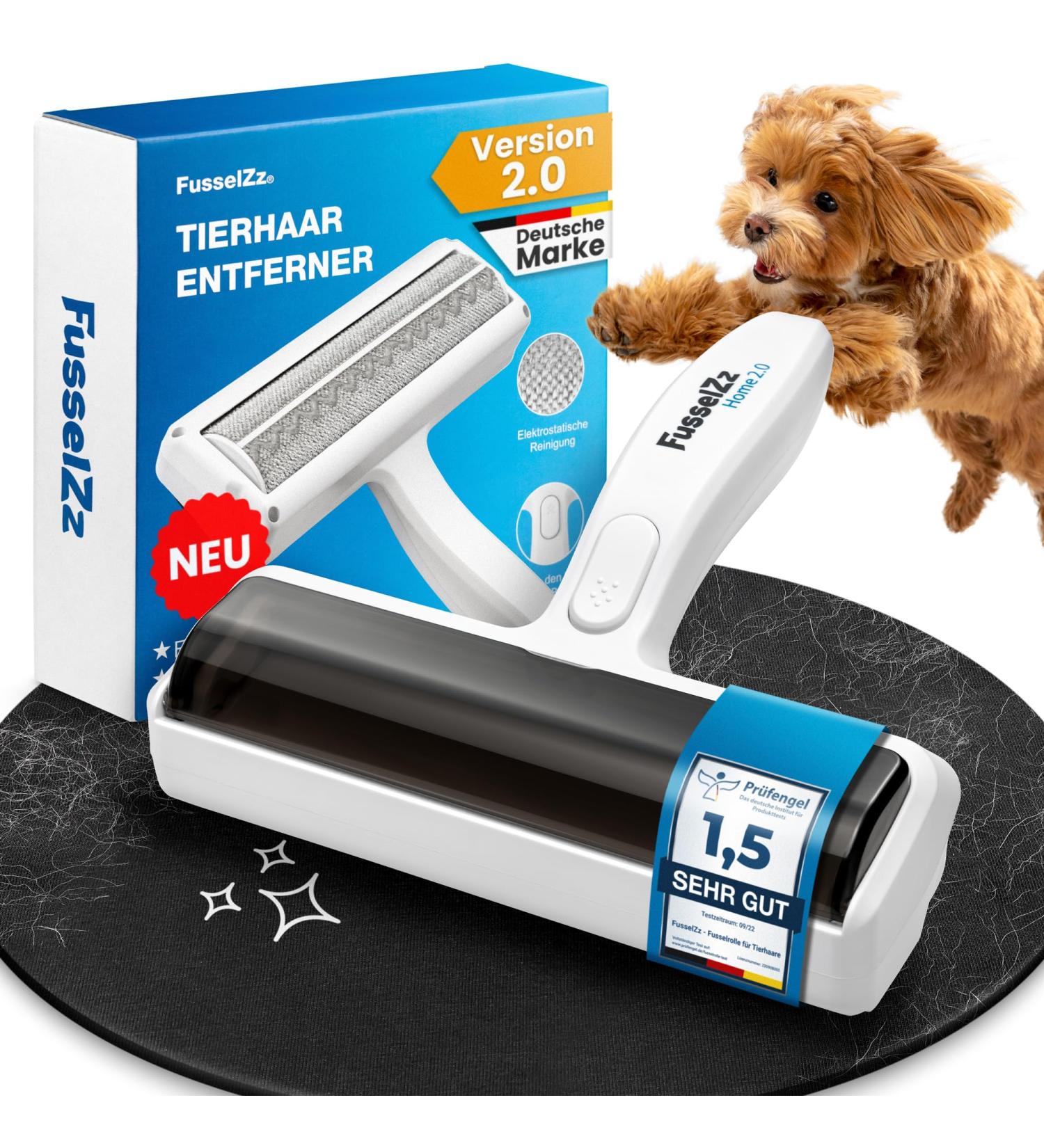 Fusselztz Premium Lint Roll - Self-Cleaning Animal Hair Remover for Cats & Dogs | Reusable Pet Hair Remover for Sofa Carpet & Bed - Buy Online on SooperMarket.com