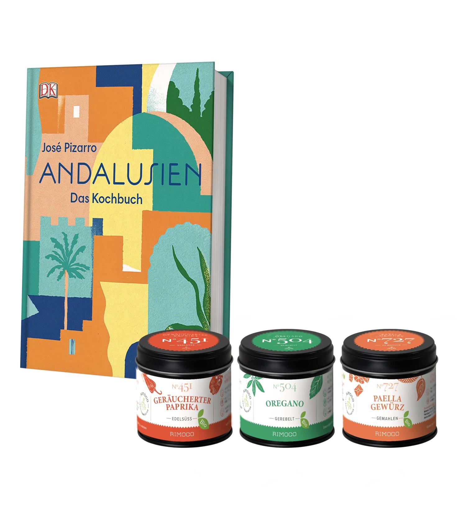 Rimoco Gift Set Andalusia - Authentic Cookbook & Premium Spices for Paella Lovers - Buy Online on SooperMarket.com