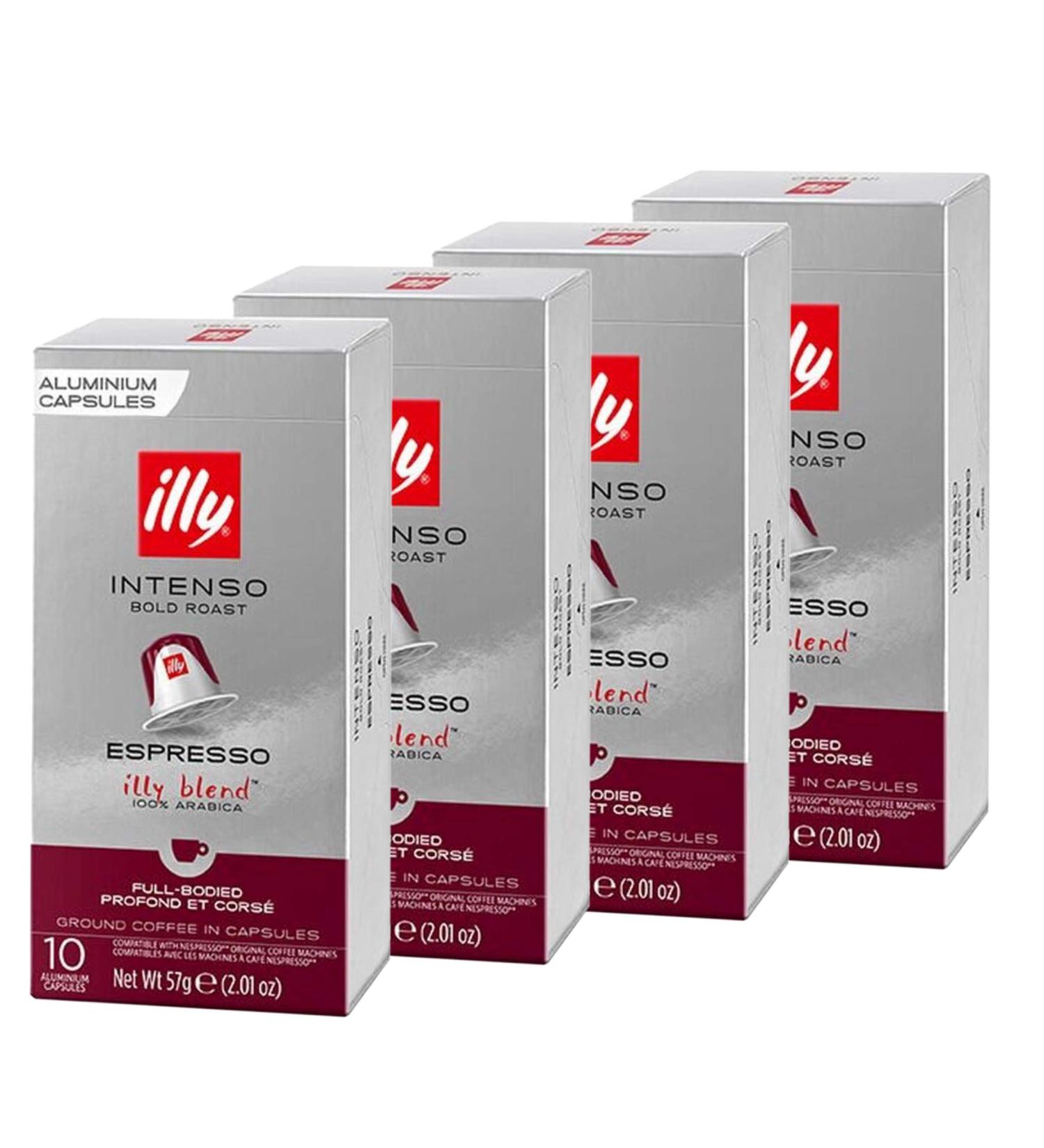 Illy Espresso Intenso Nespresso compatible 10 capsules - 4 units - Buy Online on SooperMarket.com