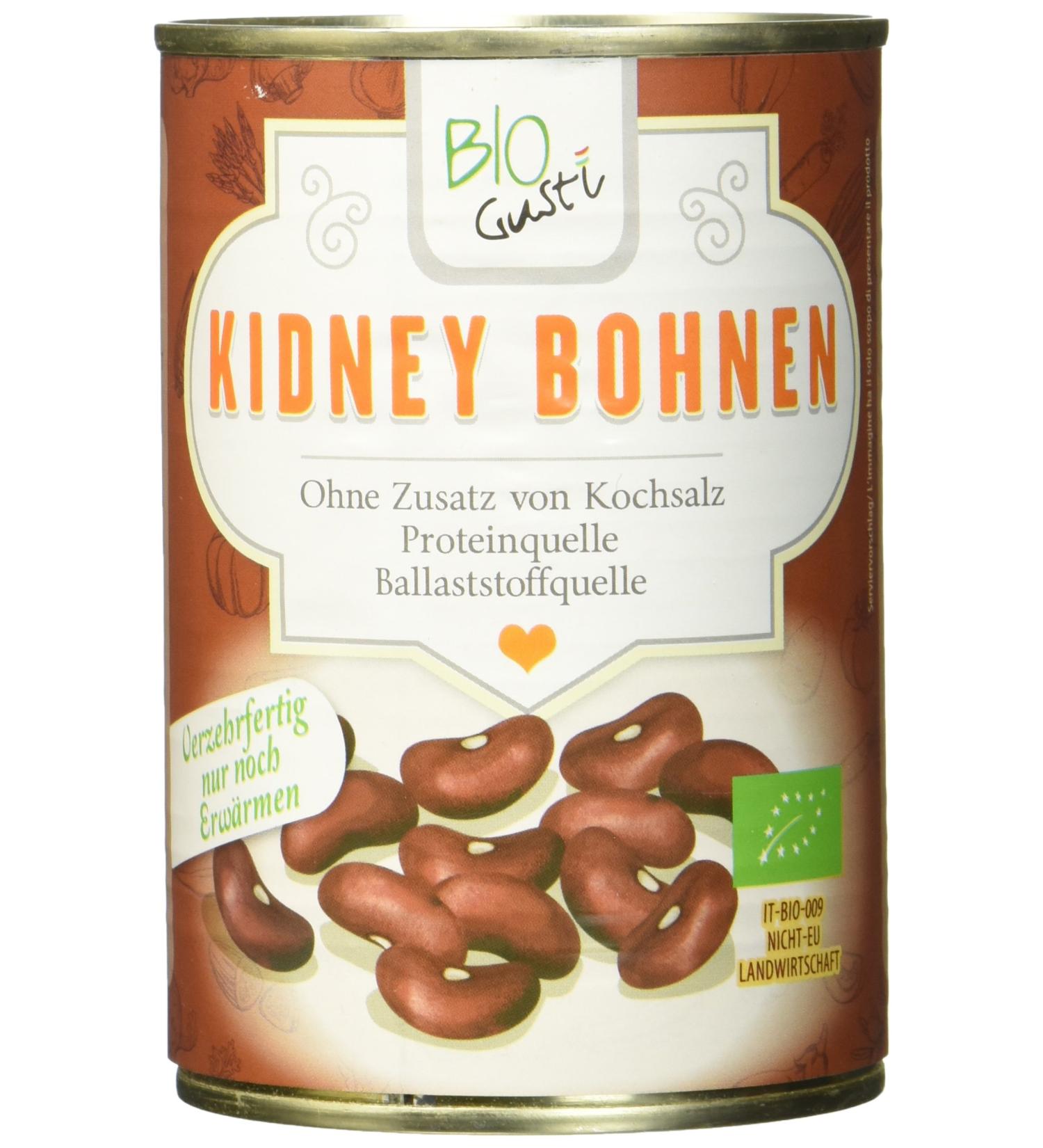 Buy Organic Biogust Kidney Beans - 12 x 400g | Premium International Shipping - Buy Online on SooperMarket.com