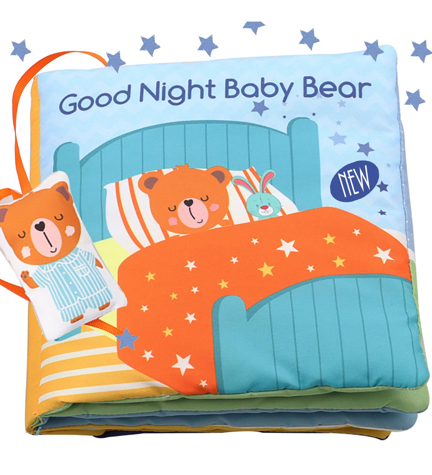 Goodnight Teddy Soft Baby Book - Interactive Developmental Cloth Toy for Boys and Girls | Machine Washable Soft Fabric | Perfect Gift Box for Infants and Toddlers - Buy Online on SooperMarket.com