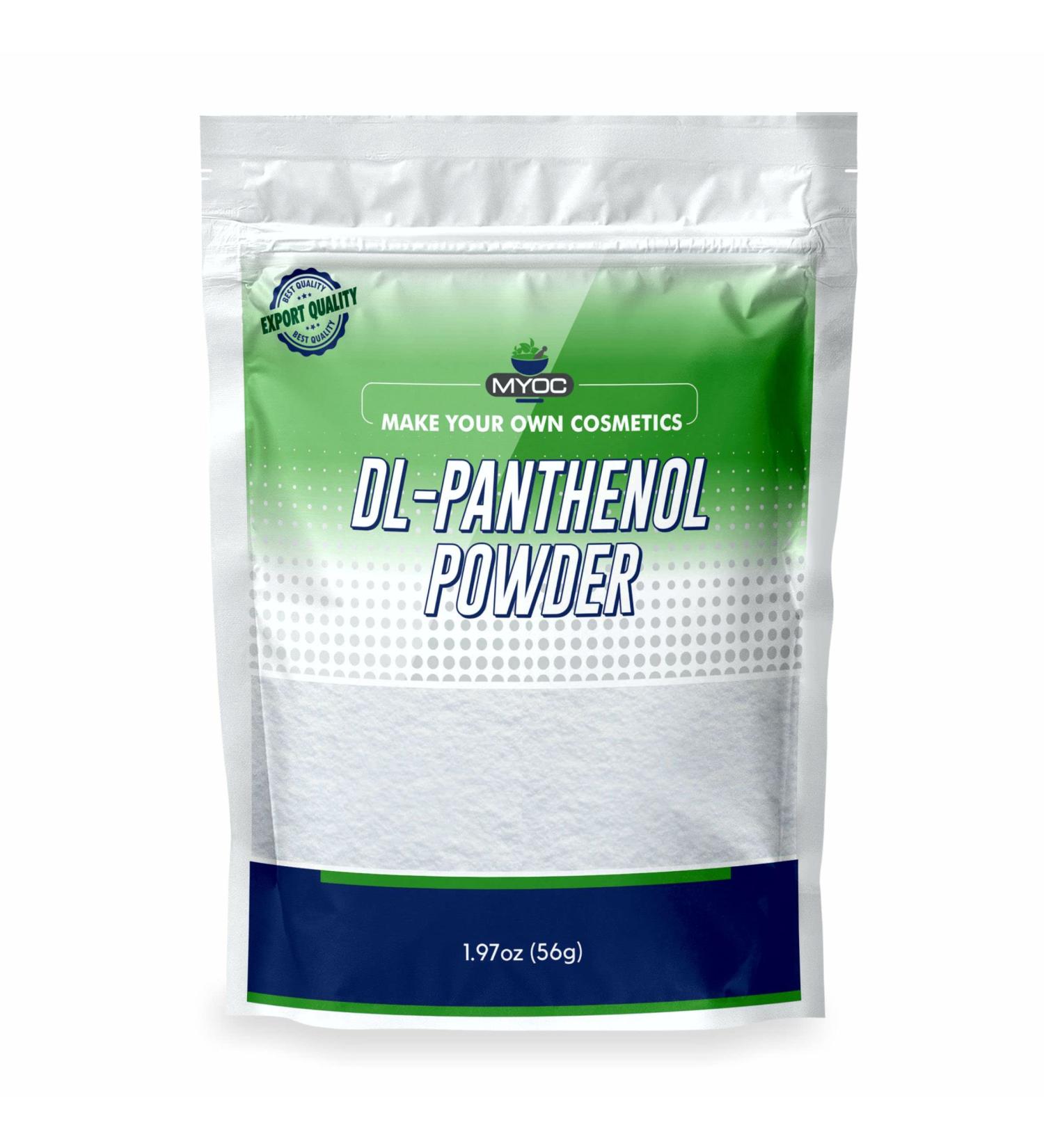 MYOC DL-Panthenol Powder - Provitamin B5 Powder for Cosmetics  DIY  Hair & Skin Care - 1.97oz / 56gm