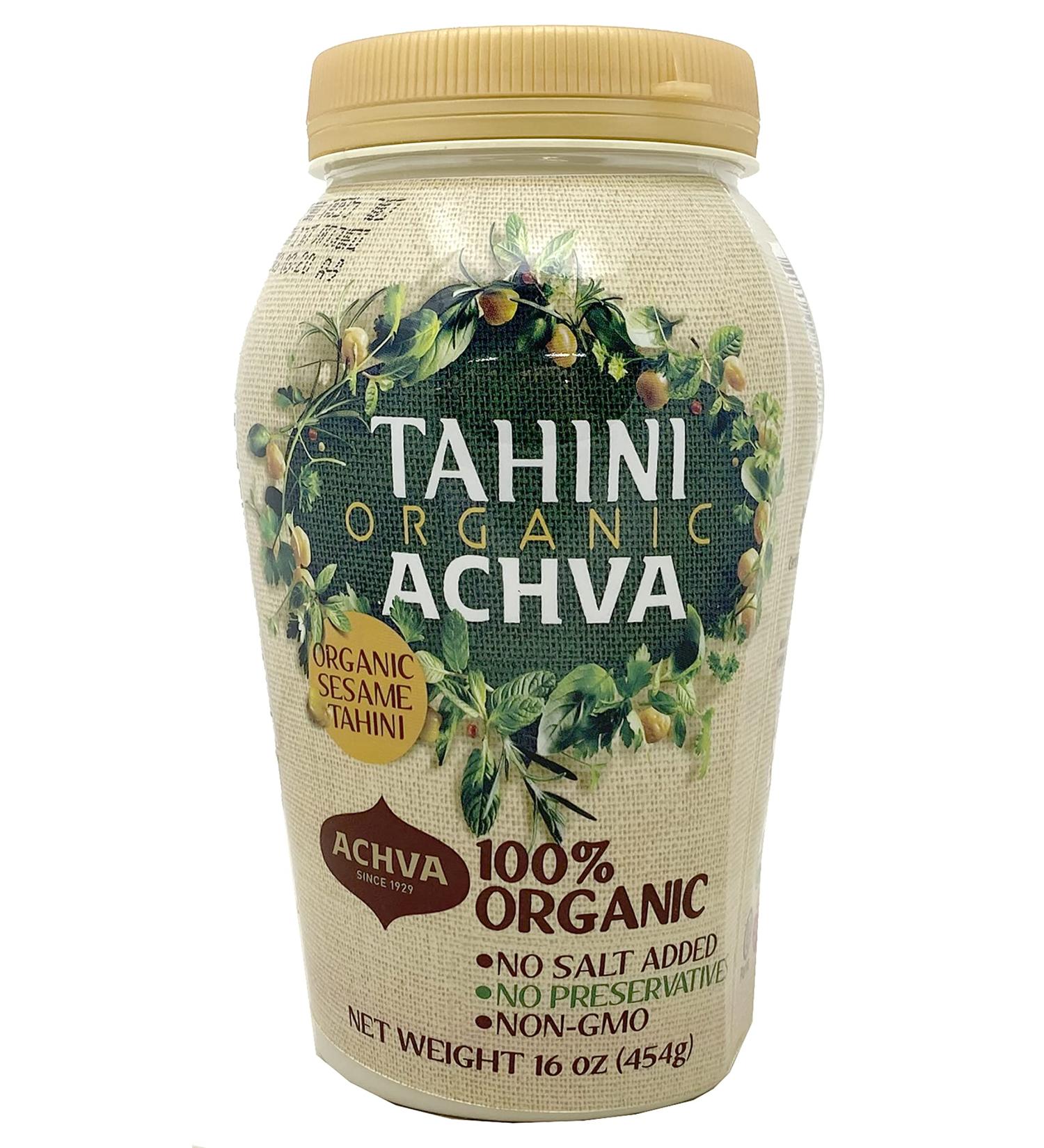 Achva Organic Sesame Tahini 16oz - Non-GMO, Preservative-Free, Kosher Parve, Vegan - Buy Online on SooperMarket.com