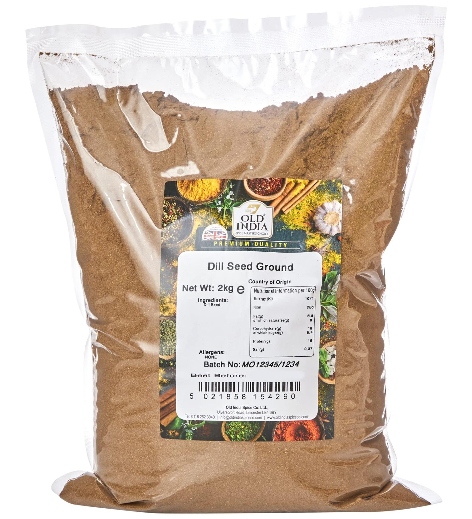 Old India Ground Dill Seed 2kg - Premium Quality Spice for Cooking and Seasoning - Buy Online on SooperMarket.com
