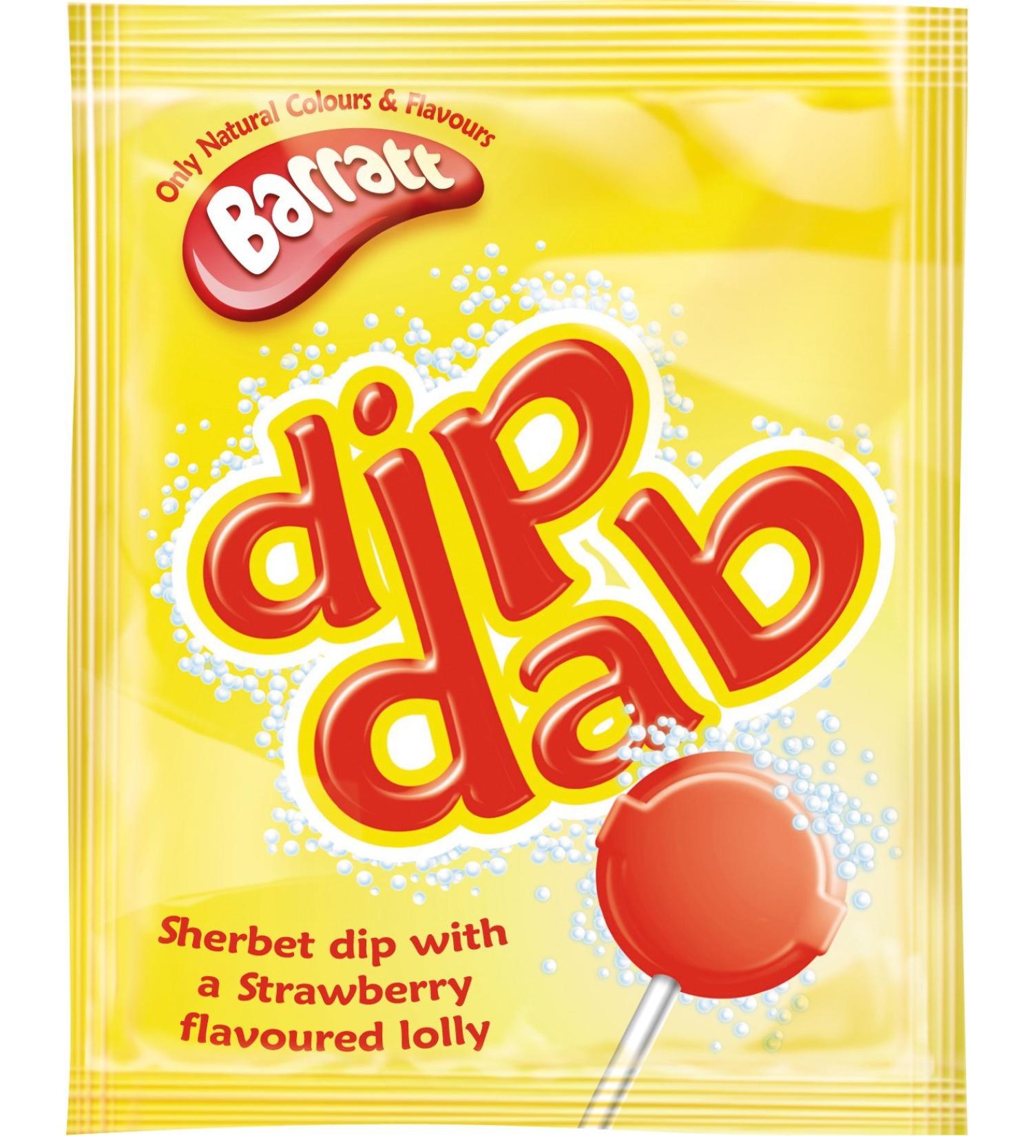Barratt Sherbert DIB Dab Strawberry Lolly 23g
