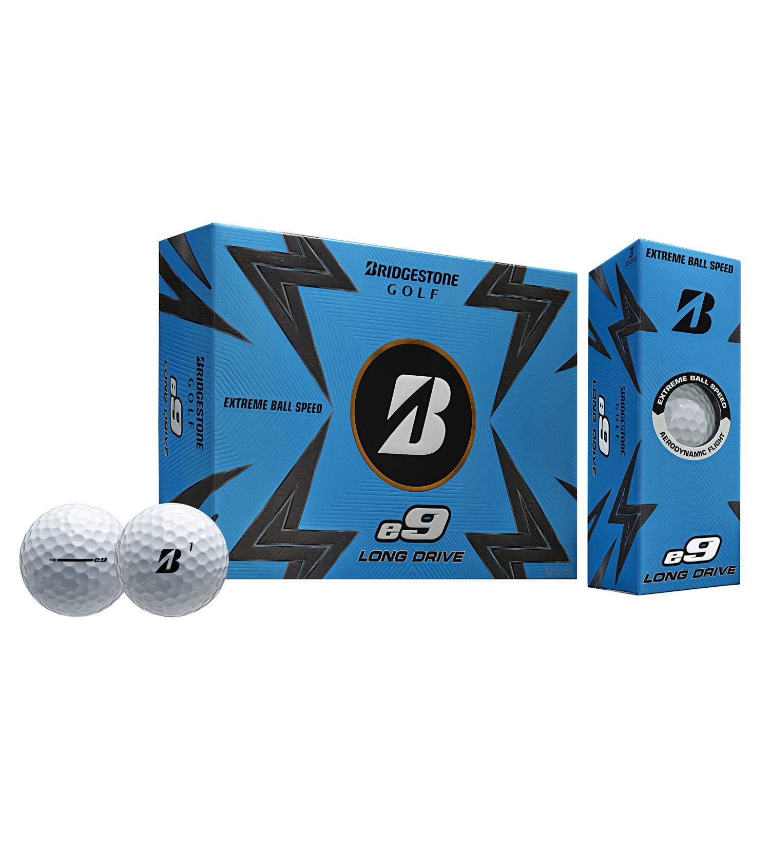 Bridgestone Golf 2023 e9 Long Drive Golf Balls - White | High Performance Distance Balls - Buy Online on SooperMarket.com