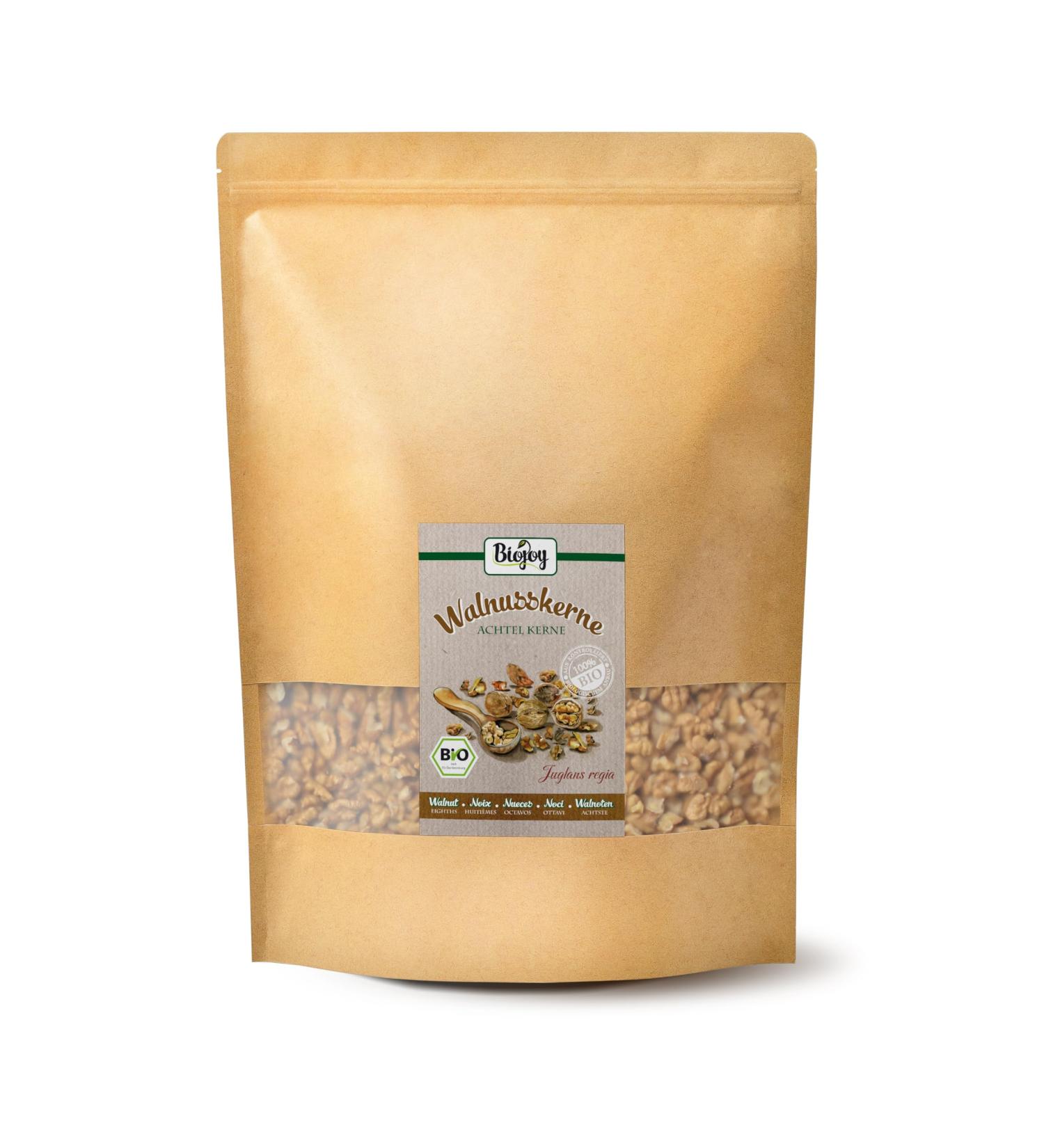 Buy Biojoy Organic Walnut Kernels (2 kg) - Premium Shelled Walnuts (Juglans regia) for Healthy Snacking - International Shipping Available - Buy Online on SooperMarket.com