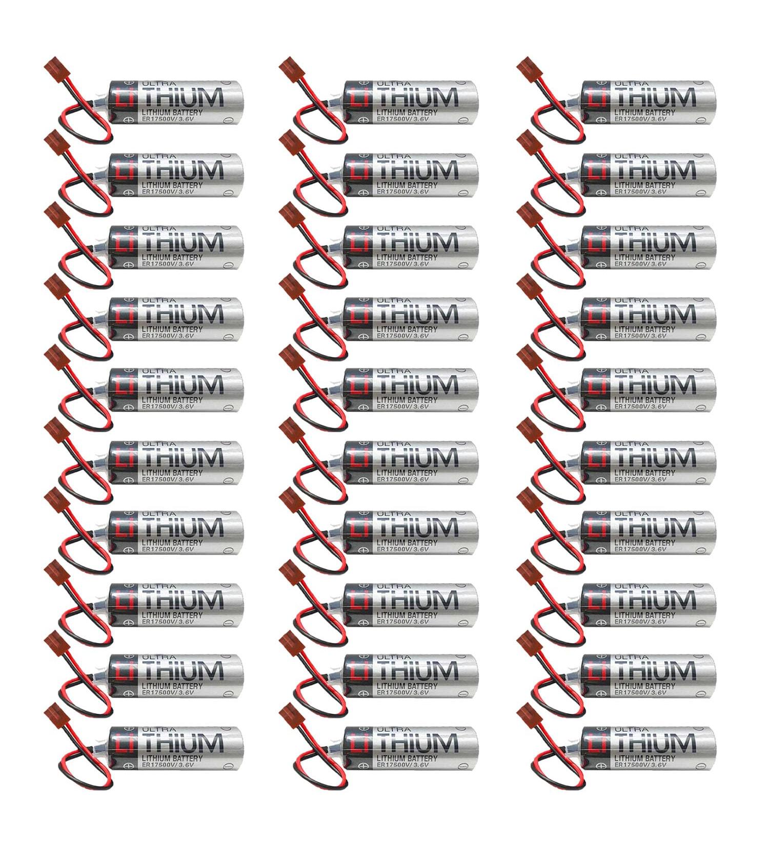 Buy 30 Pack ER6VCT ER6V/3.6V PLC Battery for Robot OTC - 2000mAh with Small Brown Plug | International Shipping Available - Buy Online on SooperMarket.com