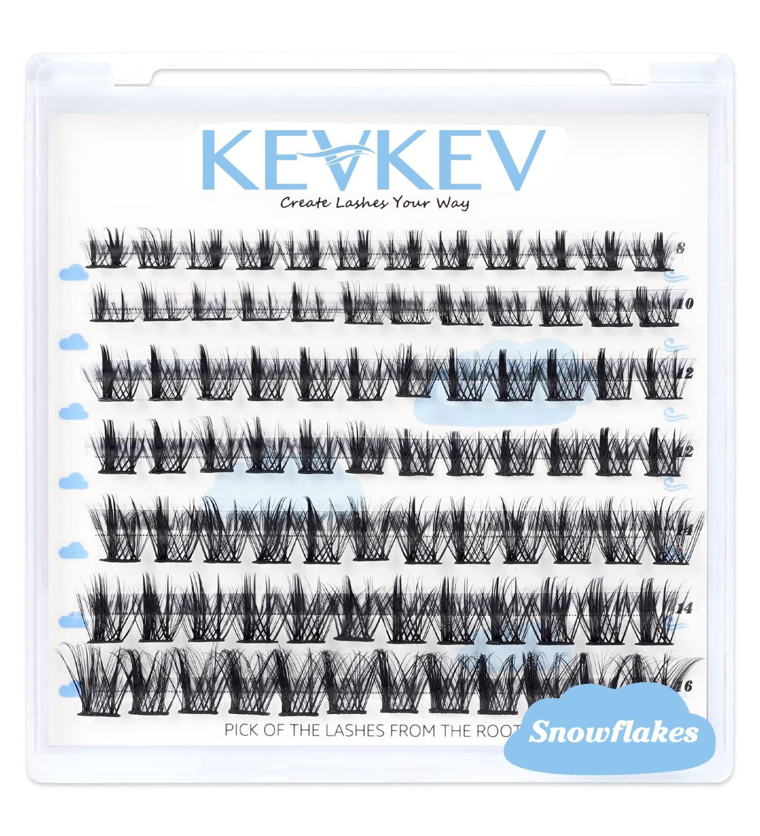 Lash Clusters 84 Pcs | DIY Cluster Eyelash Extensions | Snowflakes D-Mix (8-16mm) | Soft and Comfortable Individual Lashes - Buy Online on SooperMarket.com