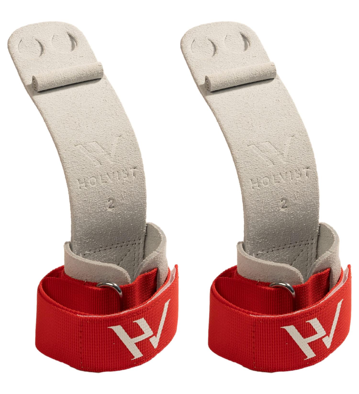 HOLVIST Leather Gymnastics Grips for Girls 7-12 | 2-Hole Women's Hand Grips Red - Buy Online on SooperMarket.com