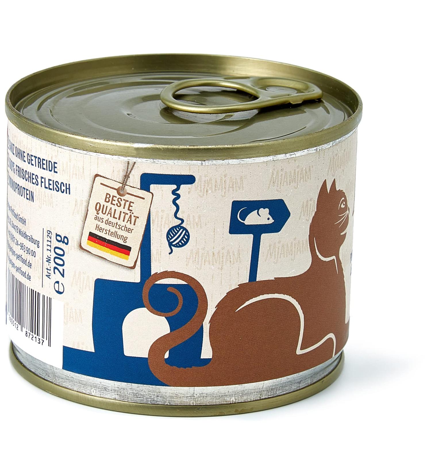 Mjamjam Premium Grain-Free Wet Cat Food - Delicate Duck Pure 6-Pack (200g each) | Pure Meat Enjoyment - Buy Online on SooperMarket.com