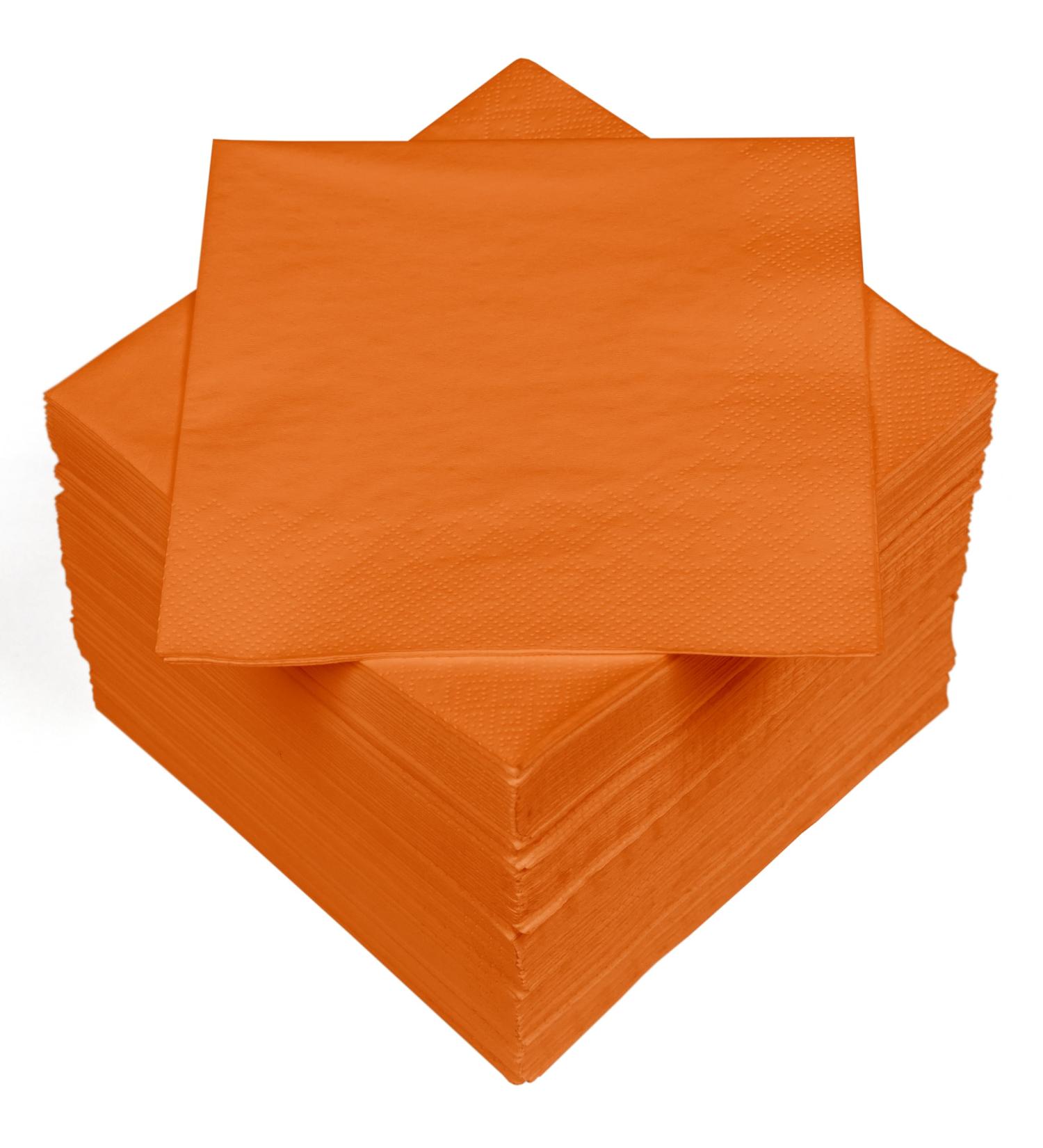 HEKU 100 Single-Colored Napkins - 3-Layer 33x33cm | 5-Pack | Highly Absorbent & Stylish Orange Napkins for Events & Gastronomy - Buy Online on SooperMarket.com