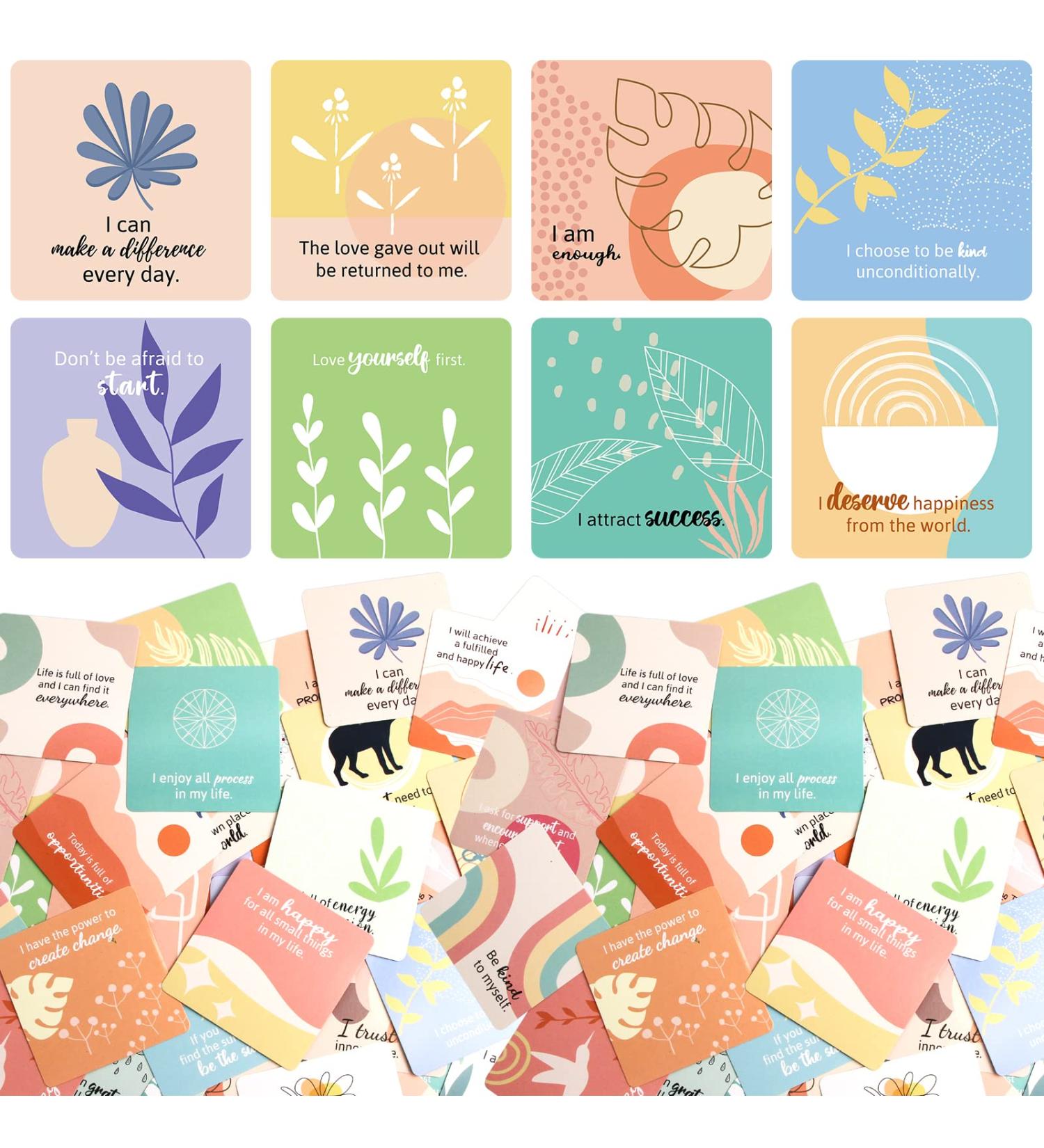WorldBazaar Women's Positive Affirmation Cards - 52 Thought-Provoking Questions & Daily Inspirational Mindfulness for Meditation - Buy Online on SooperMarket.com