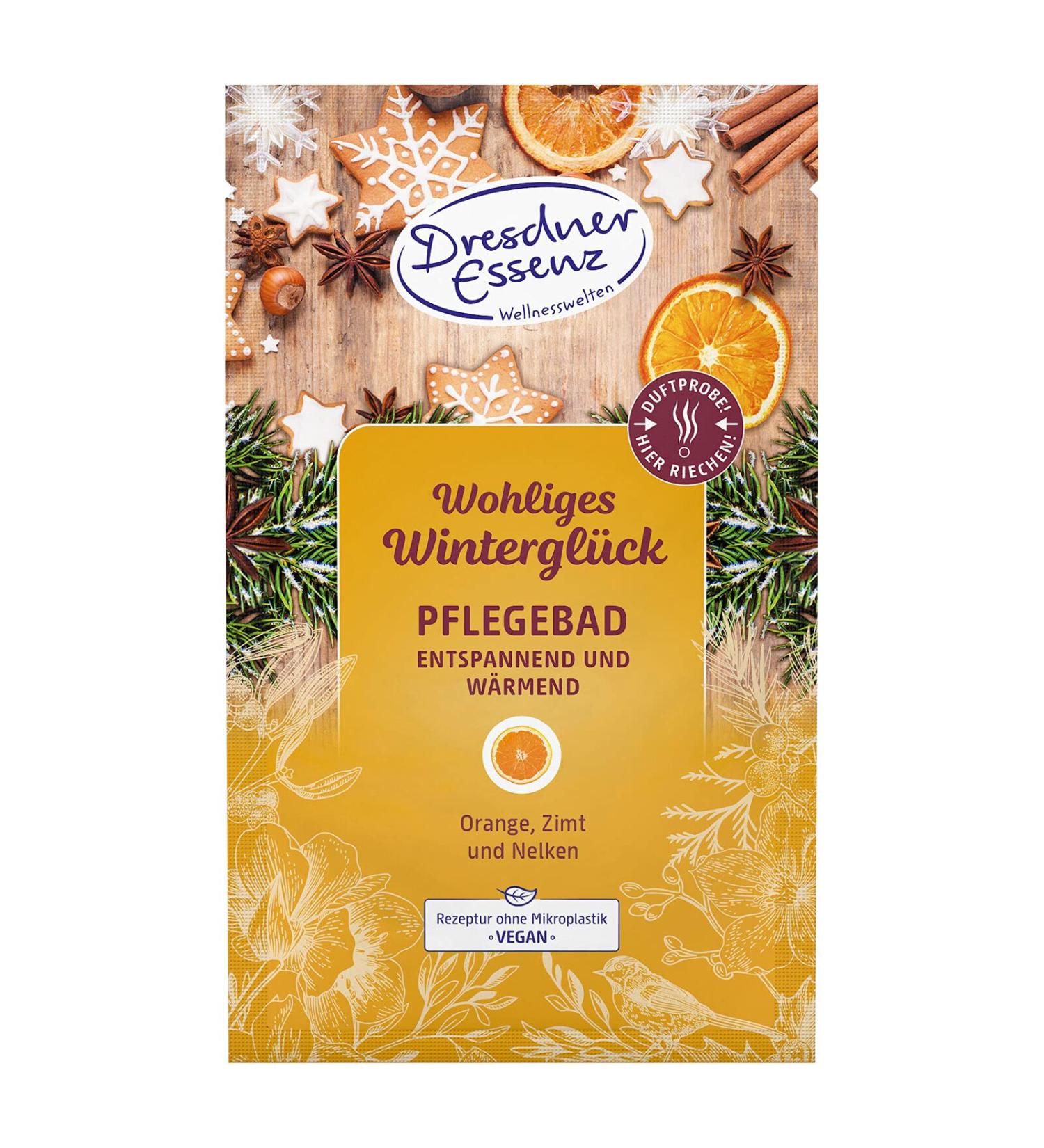 Dresdner Essenz bath care - pleasant winter happiness - with a pleasantly spicy scent