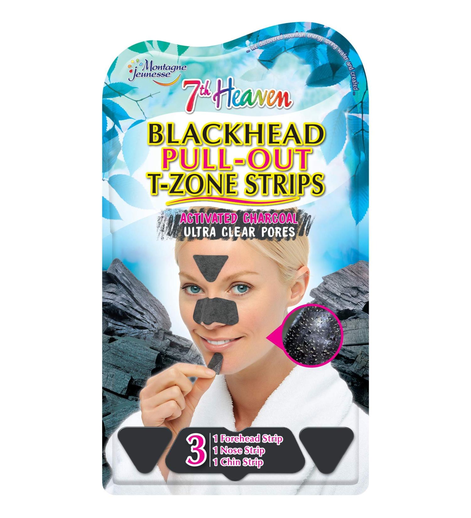 7th Heaven Activated Charcoal T-Zone Strips for Women - Clear Pores Kit (0.021 Kg) - Buy Online on SooperMarket.com