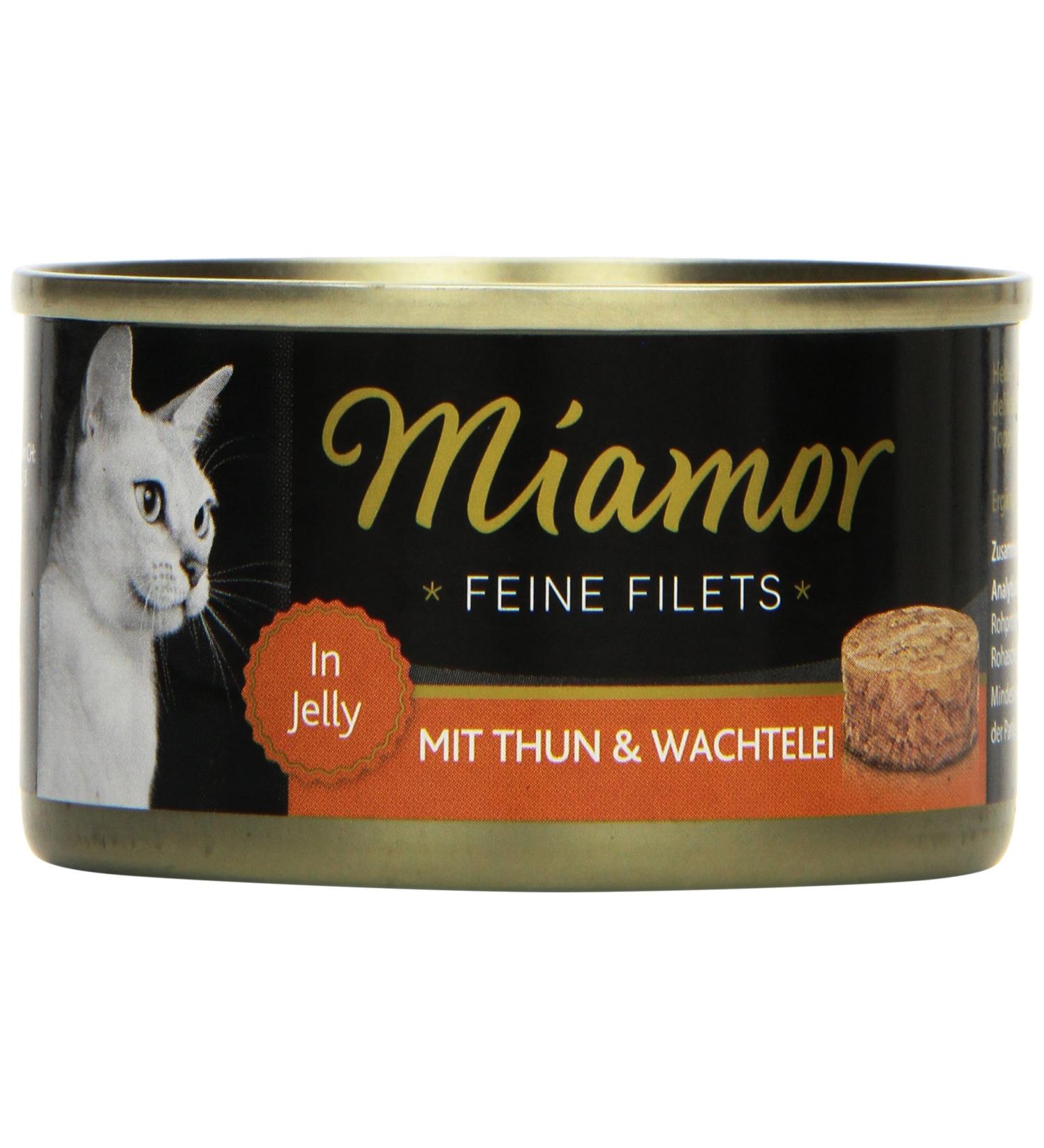 Miamor Fine Fillets Tuna & Quail Egg - Premium Cat Food 24 x 100g | International Shipping Available - Buy Online on SooperMarket.com