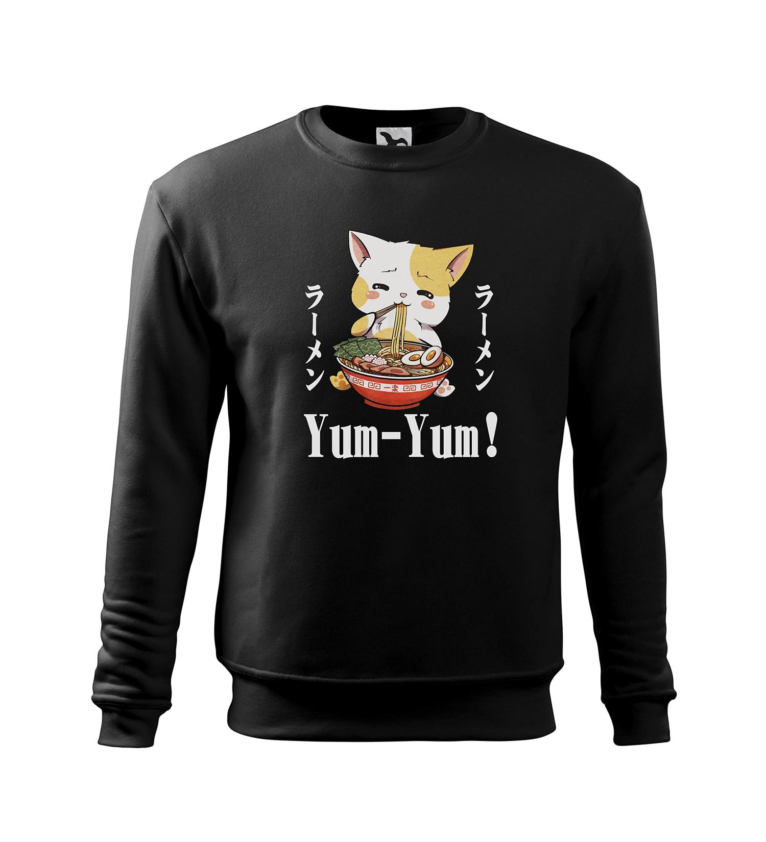Kawaii Neko Ramen Lover Japanese Noodle Anime Unisex Sweater Black S
