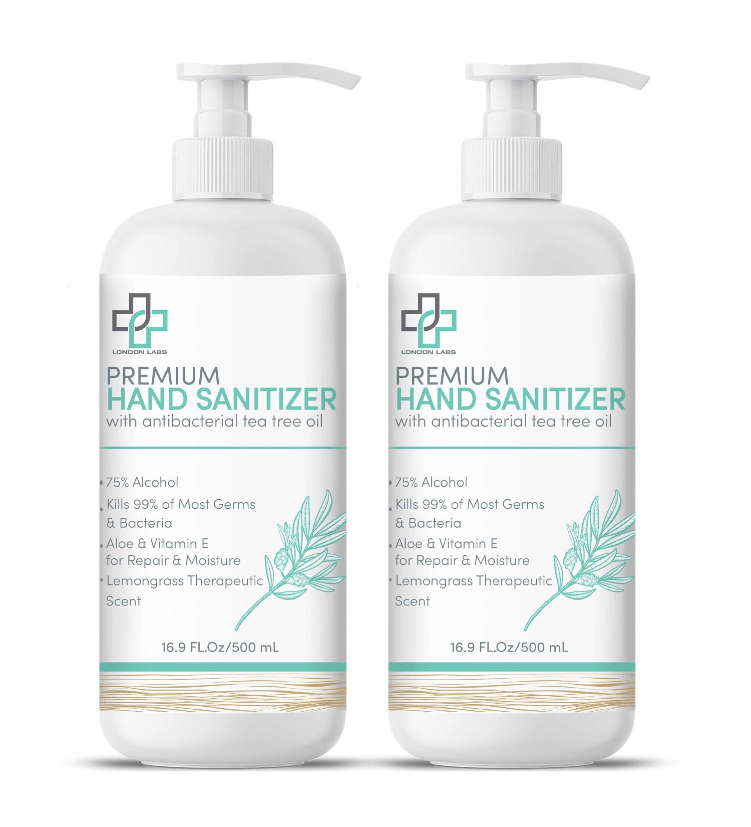 London Labs Aloe Vera Hand Sanitizer Gel - 16.9 Fl Oz (Pack of 2) - Moisturizing and Refreshing - Buy Online on SooperMarket.com