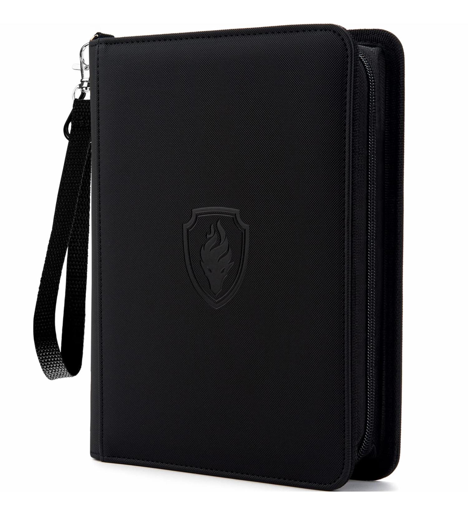 Fabmaker Premium Zip Trading Card Binder - 320 Card Capacity - Portable PU Card Collection Binder - Black - Buy Online on SooperMarket.com