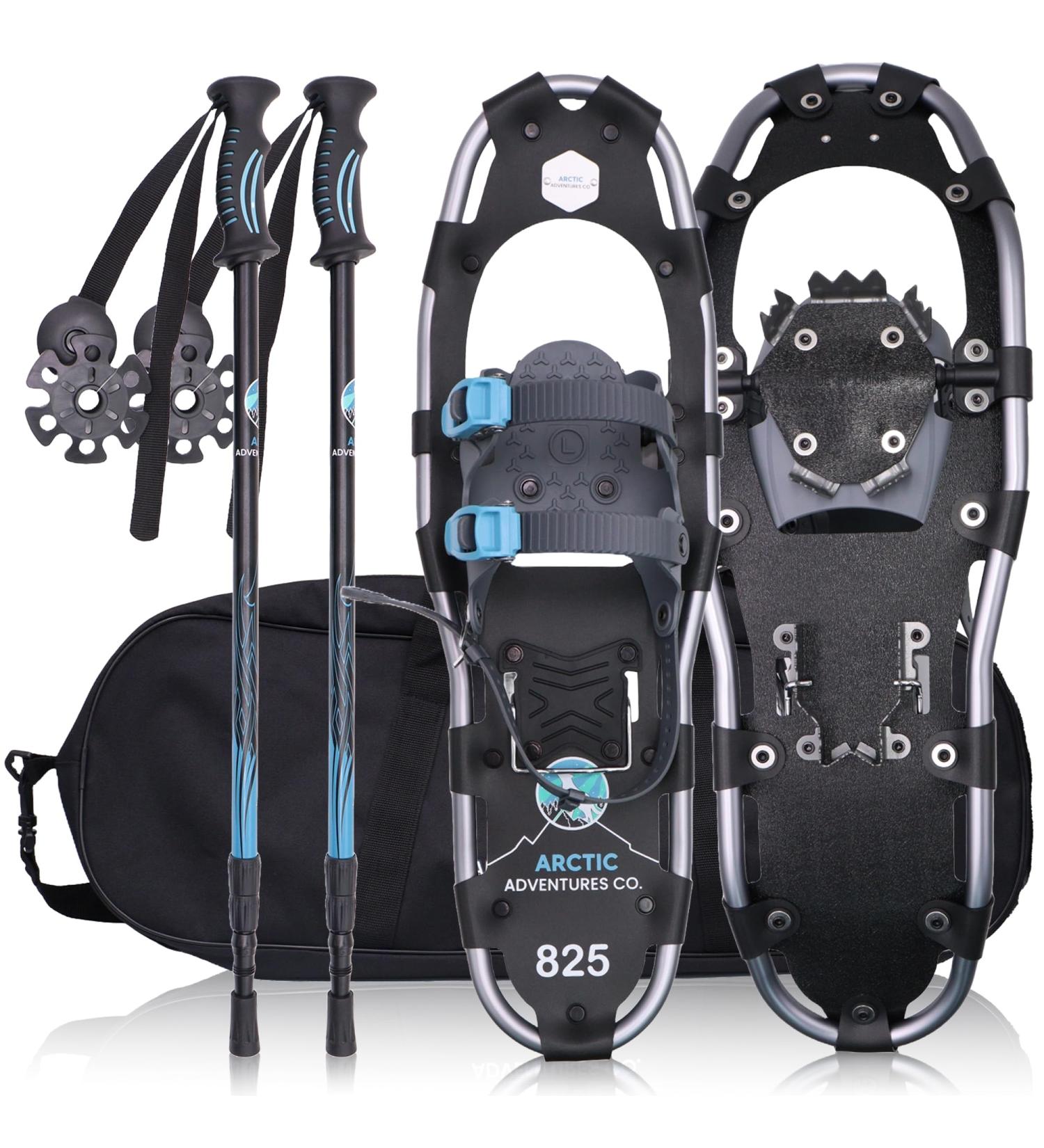 Buy Arctic Adventures Co. Lightweight Aluminum Snowshoes for Men & Women - Adjustable Sizes & Trekking Poles | International Shipping - Buy Online on SooperMarket.com