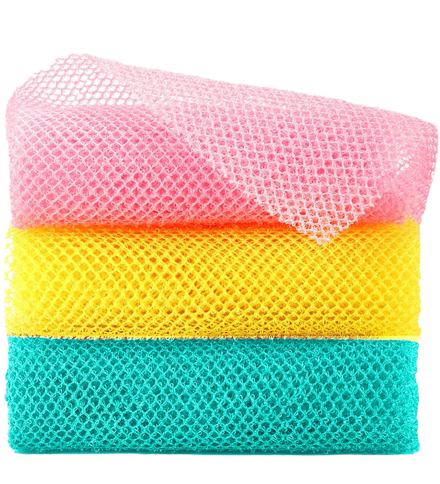 African Exfoliating Net Sponge 3 Pcs - Body Scrubber & Exfoliator Set - Buy Online on SooperMarket.com