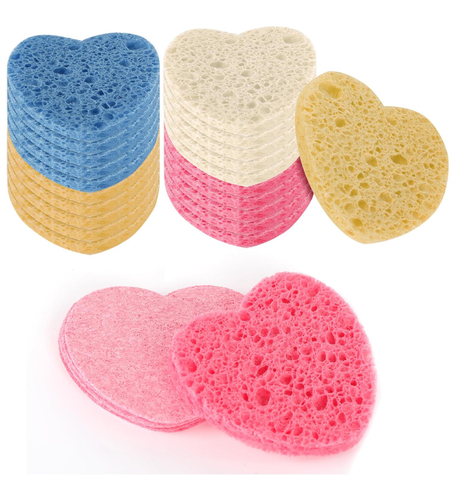 20 Pieces Compressed Facial Sponges - Natural Cellulose Cleansing Sponges for Face - Professional Cosmetic Spa Sponges for Makeup Removal and Exfoliation - Buy Online on SooperMarket.com
