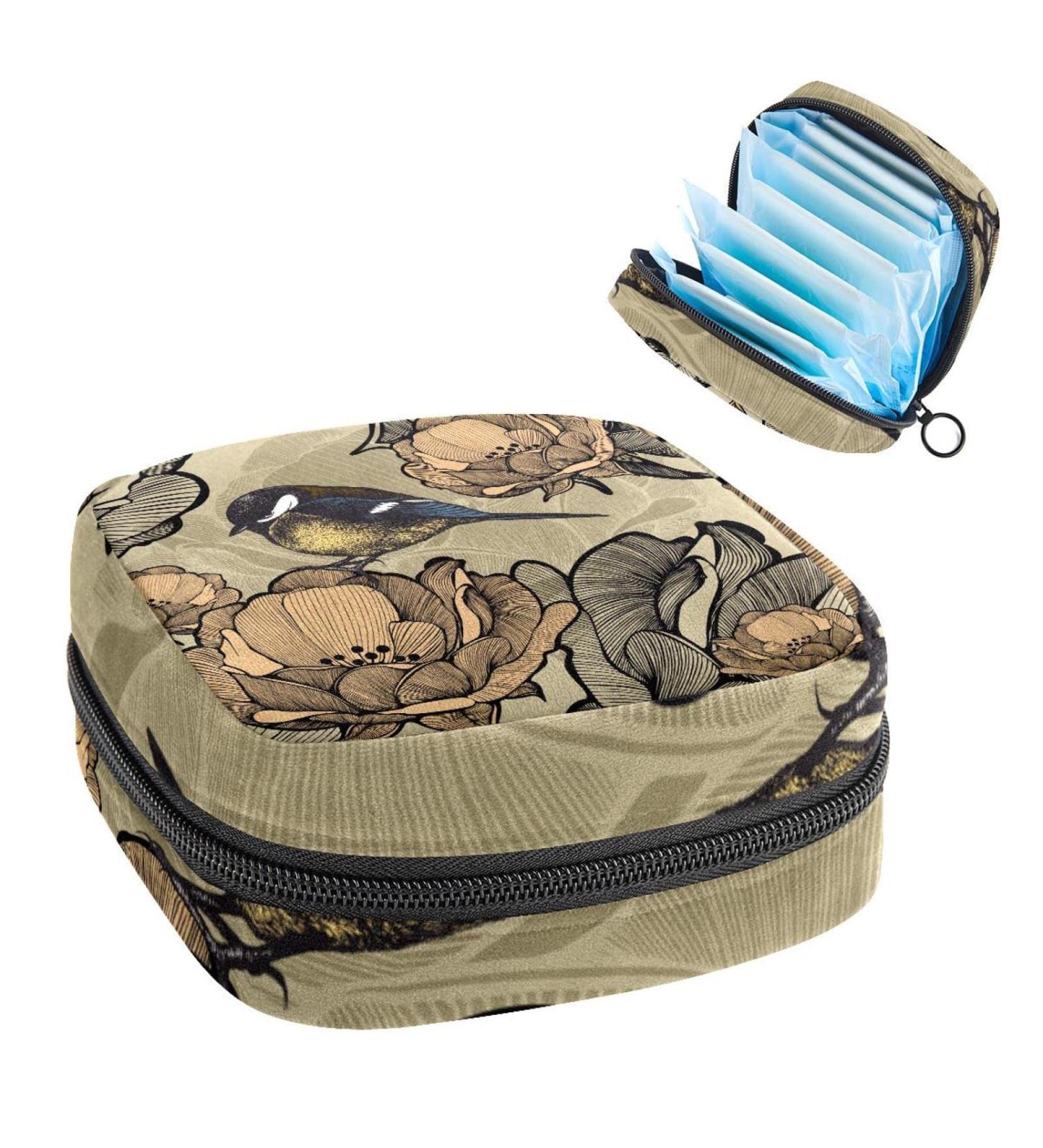 Magpie on The Flower Sanitary Napkin Storage Bag - Portable Period Pouch for Women/Girls - Multi-colored - Buy Online on SooperMarket.com