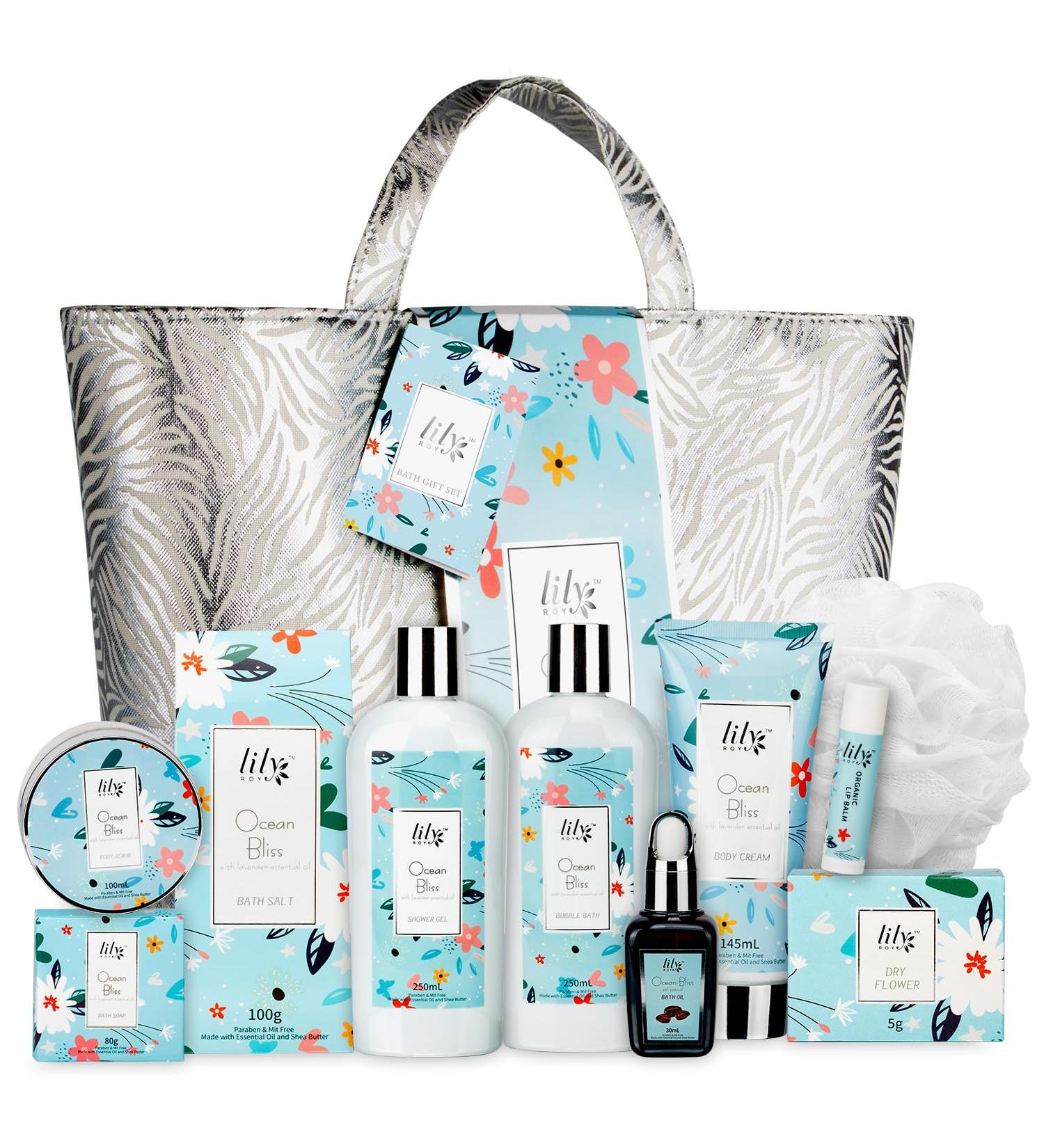 Fresh Ocean Bliss Spa Gift Basket Set for Women | Perfect Bath & Body Gifts for Christmas Birthdays & Mother's Day - Buy Online on SooperMarket.com