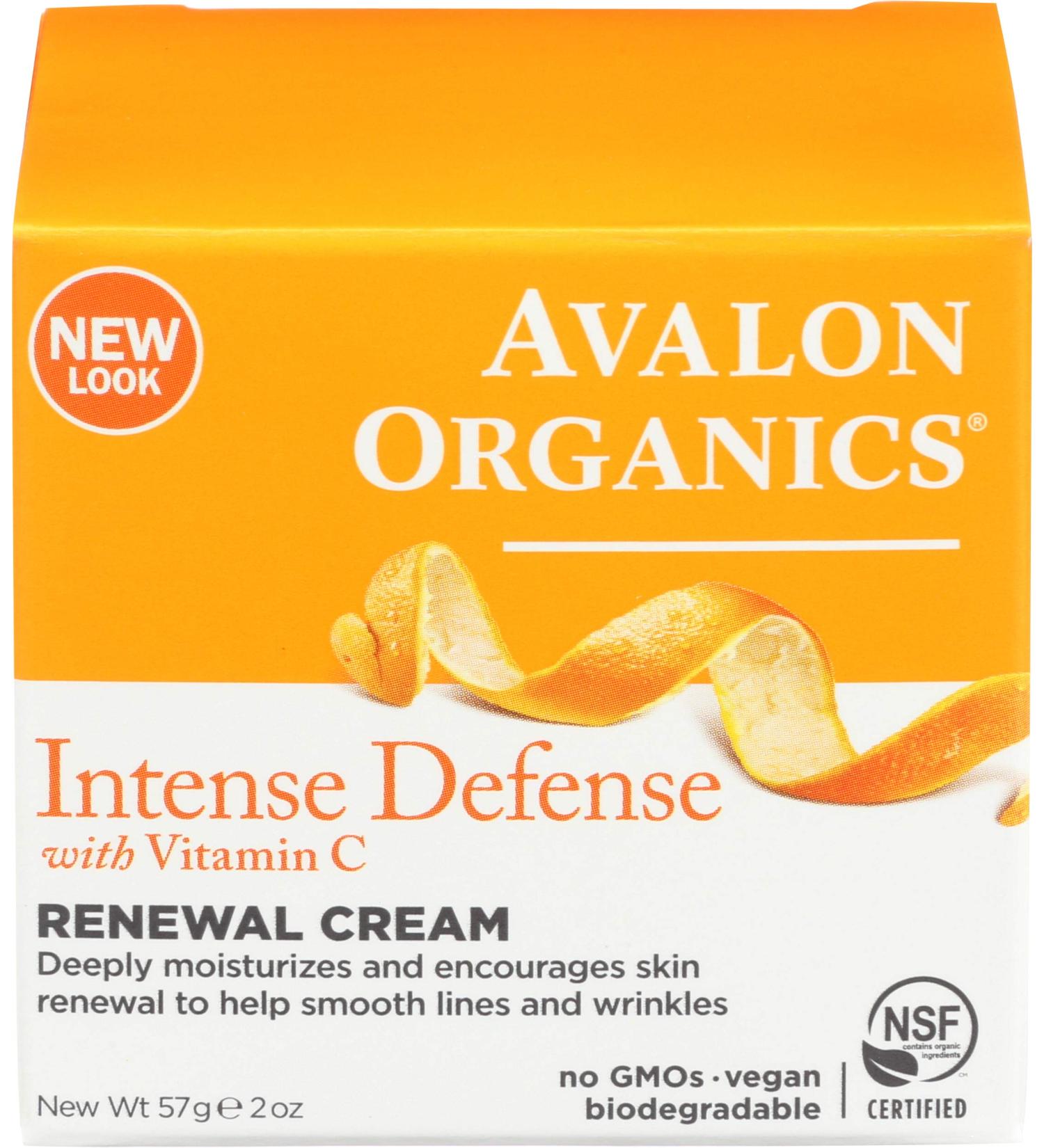 Avalon Organics Vitamin C Renewal Creme 2 oz - Brightening & Anti-Aging Moisturizer - Buy Online on SooperMarket.com
