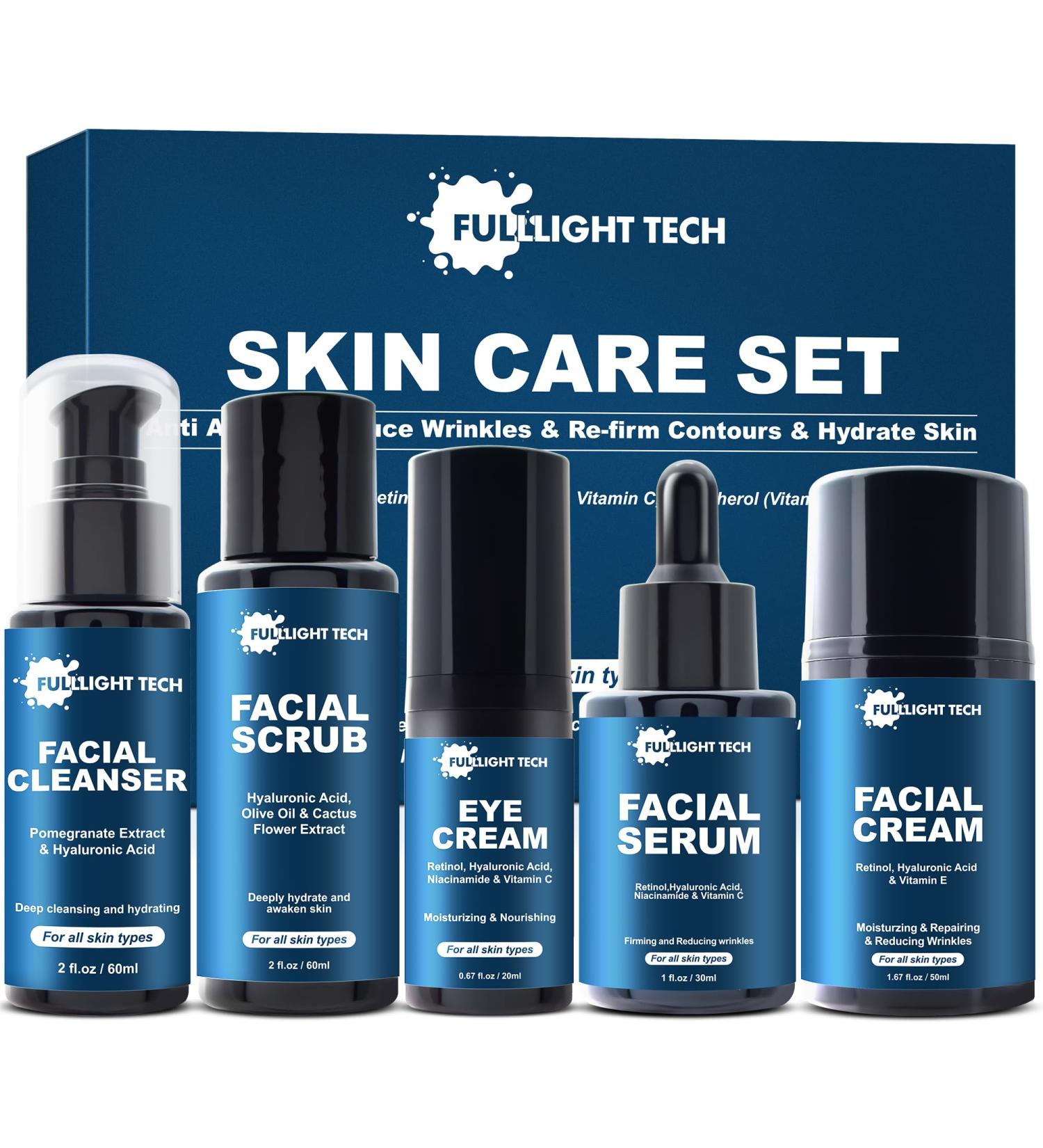 Men's Anti-Aging Skin Care Kit - Reduce Wrinkles & Hydrate | Unique Gift for Him - Perfect for Christmas Stocking Stuffers - Buy Online on SooperMarket.com