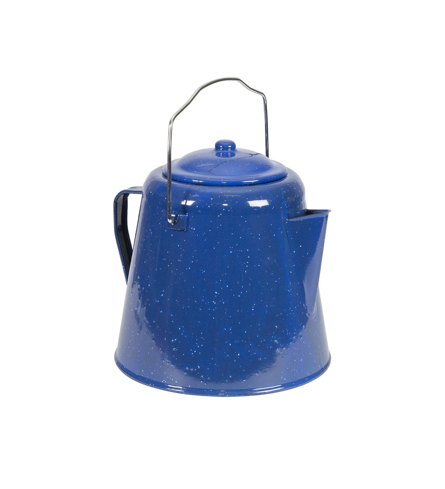 Stansport 20 Cup Blue Coffee Pot - Durable Camping Gear for Outdoor Adventures - Buy Online on SooperMarket.com